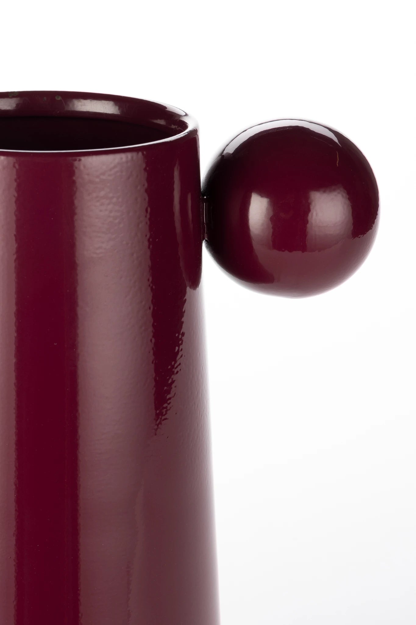 Dutchbone Dot Bordeaux Red Ceramic Vase Medium