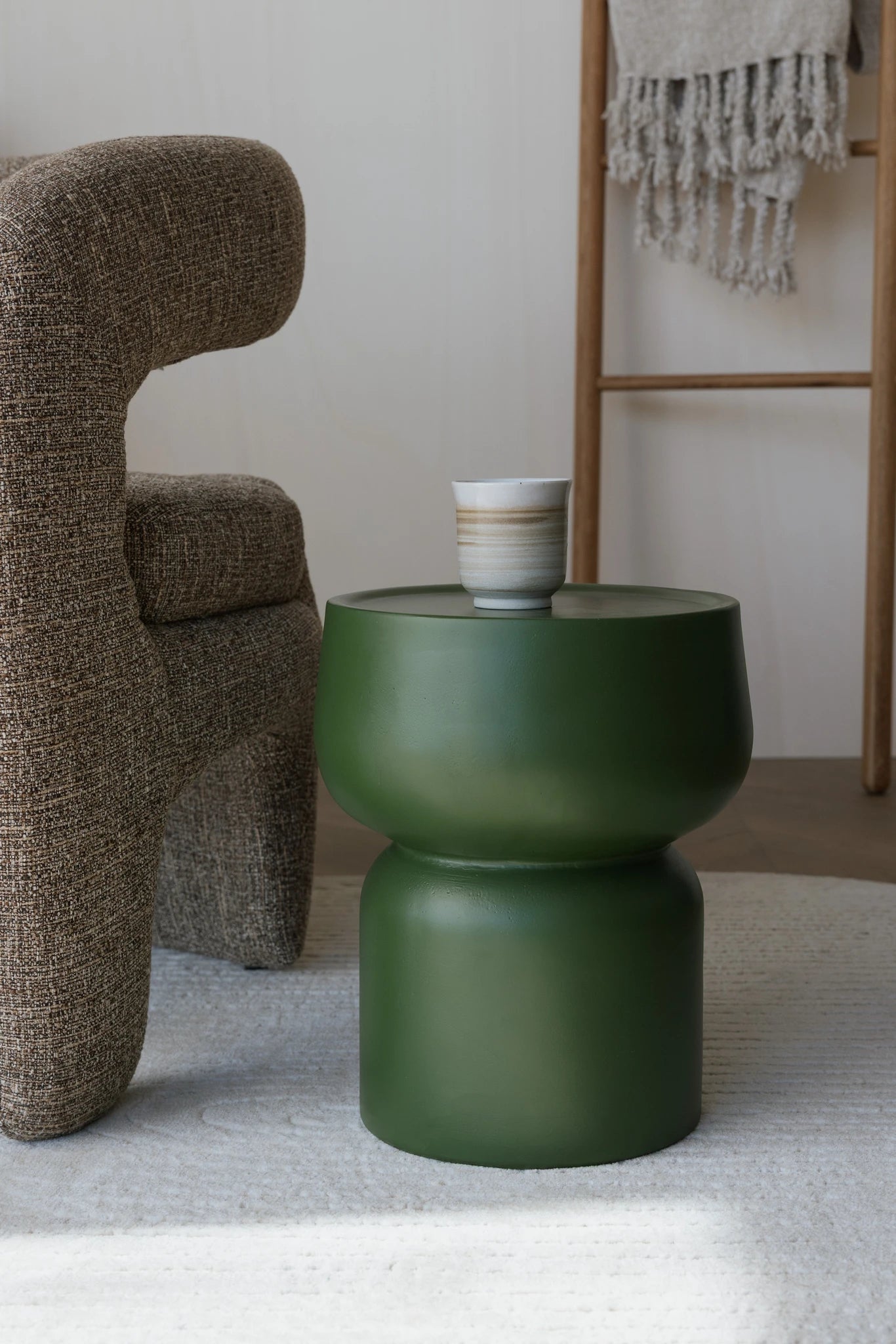 Eline Green Aluminium Side Table