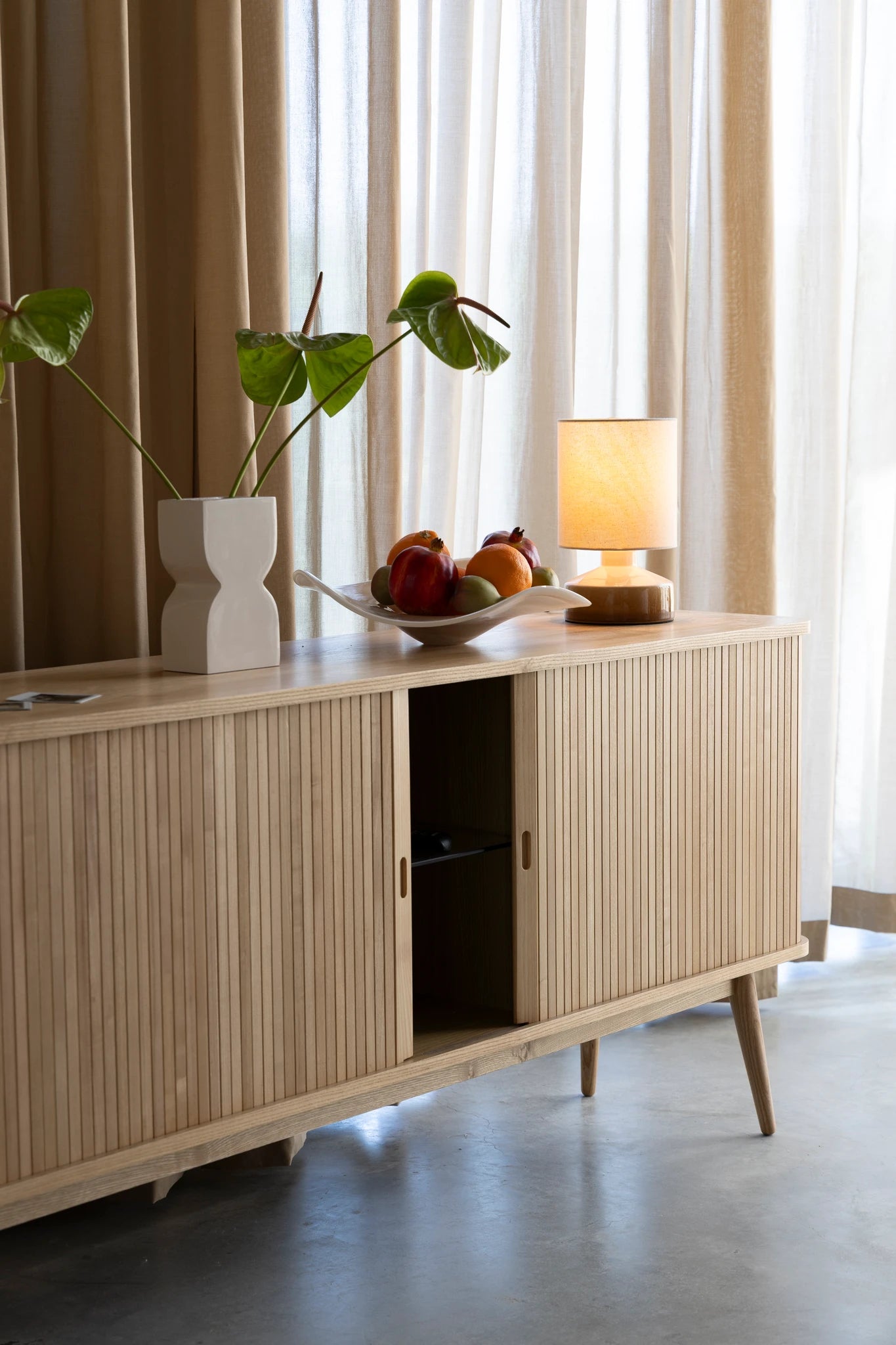 Zuiver Barbier Natural Ash Wood Sideboard 180cm