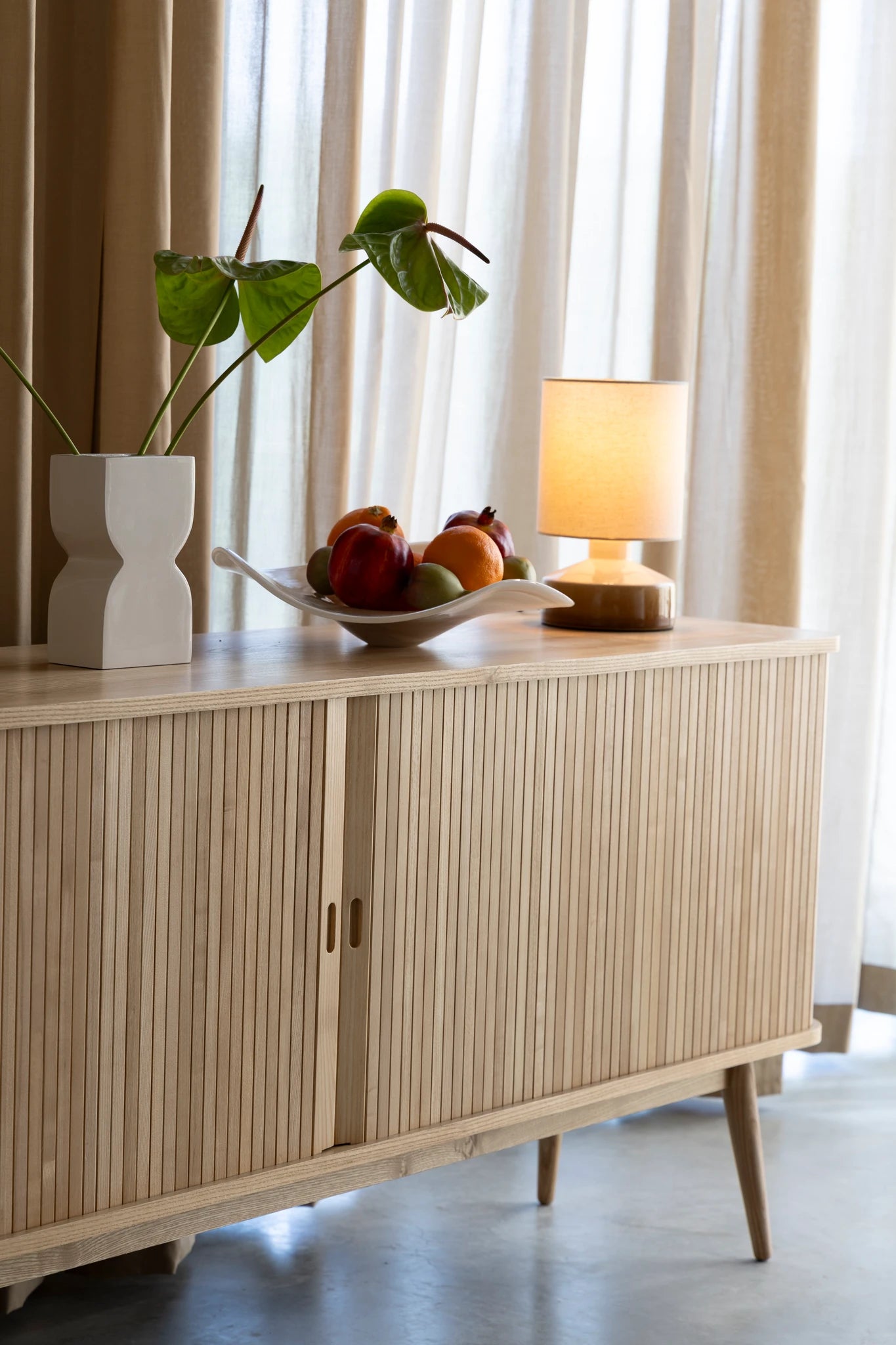 Zuiver Barbier Natural Ash Wood Sideboard 180cm