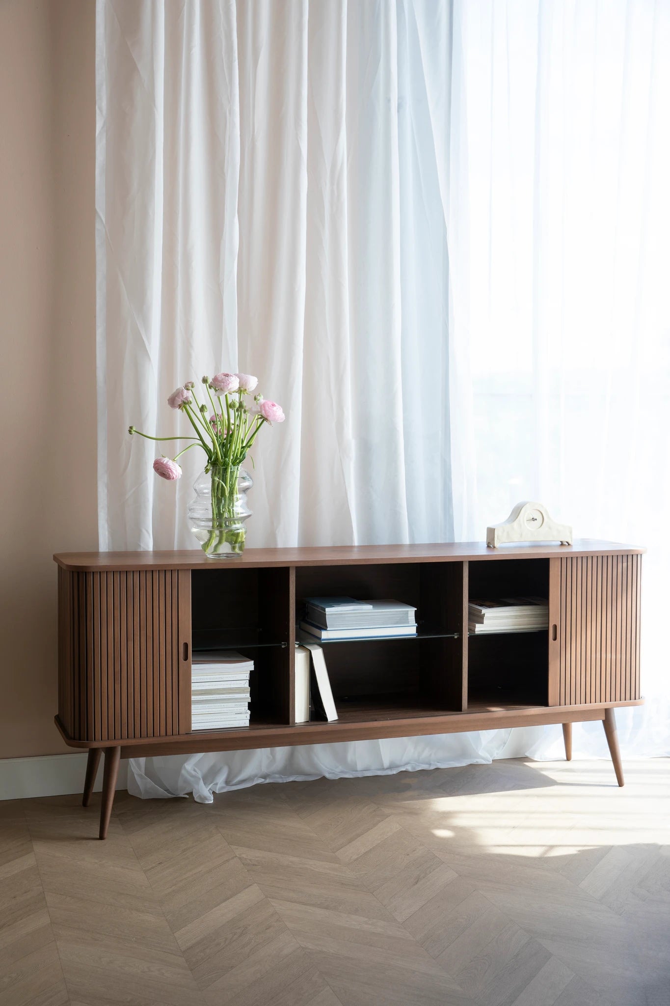 Zuiver Barbier Walnut Brown Walnut Veneer Sideboard 180cm