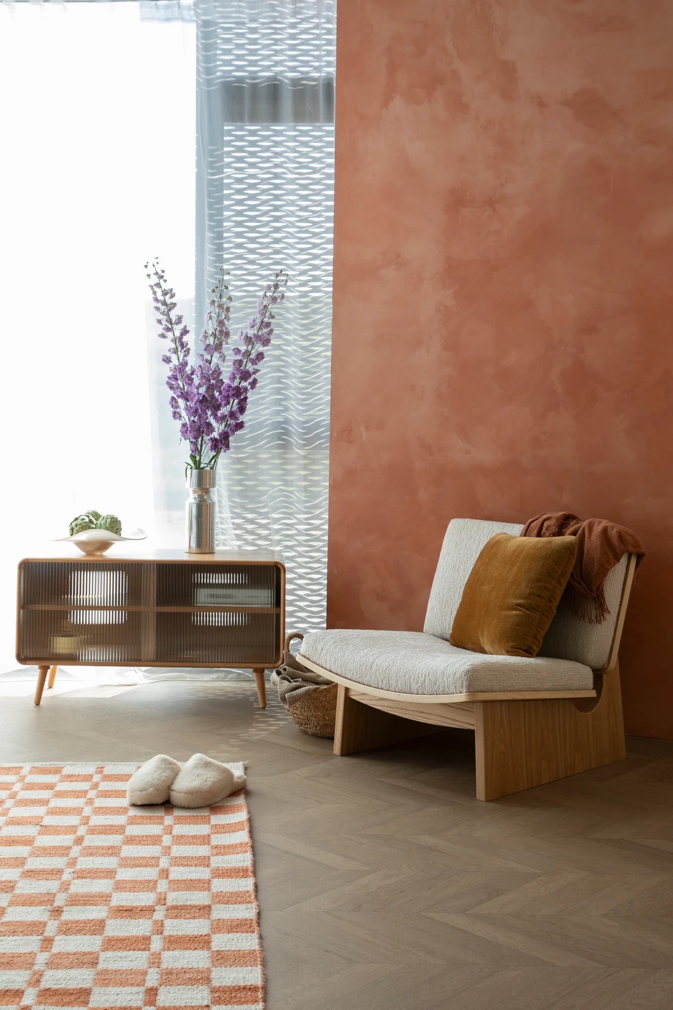 Zuiver Rise Natural Oak Wood Sideboard Medium