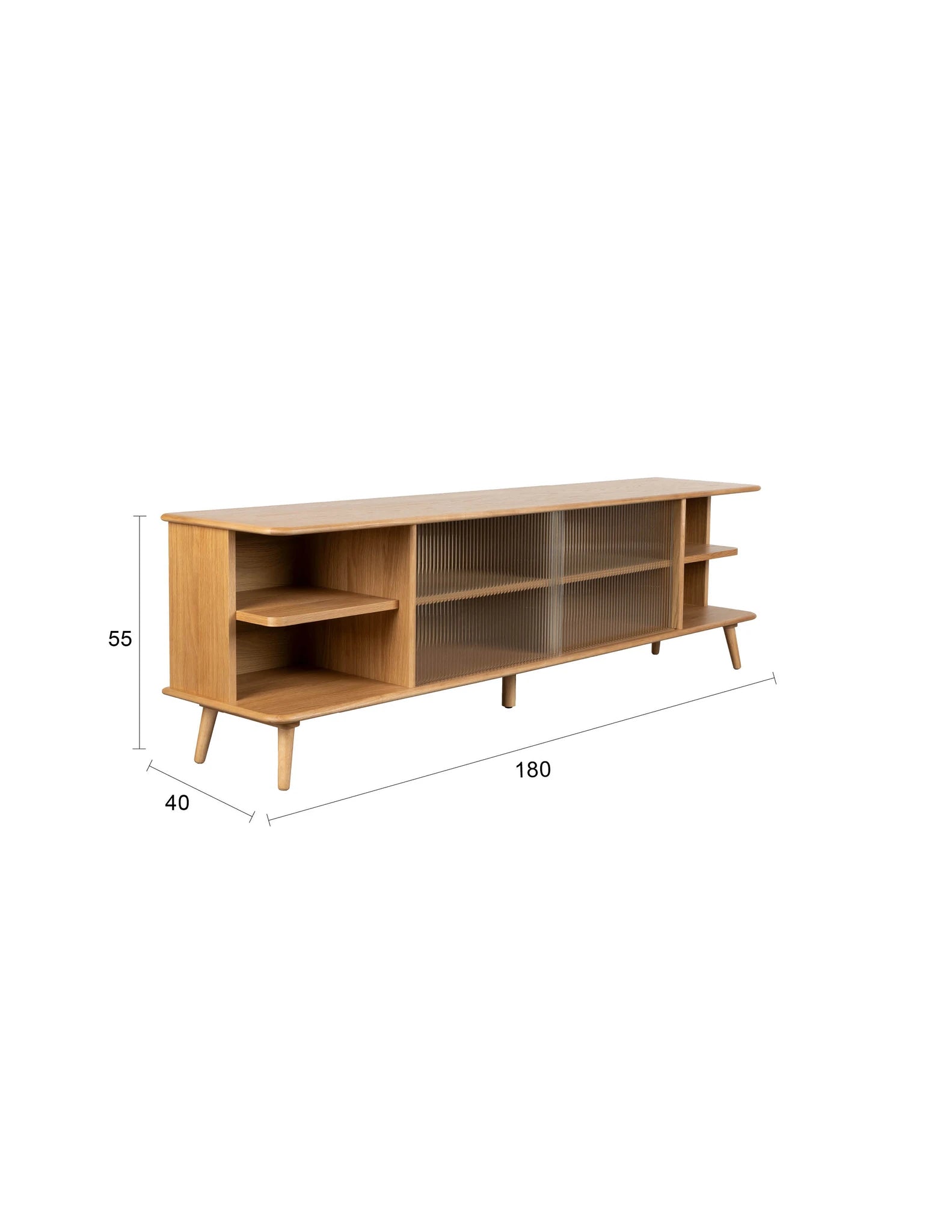 Zuiver Rise Natural Oak Wood Sideboard Large
