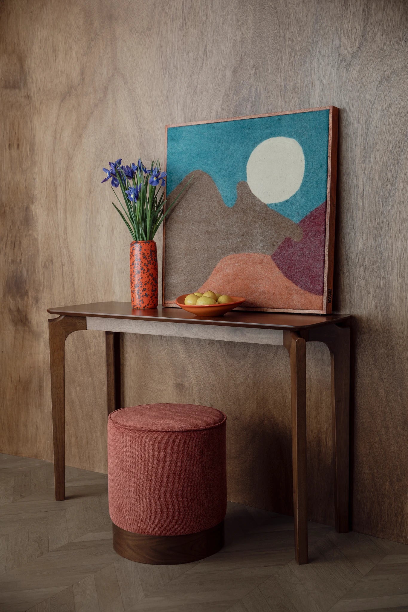 Dutchbone Savone Brown Glass Console Table