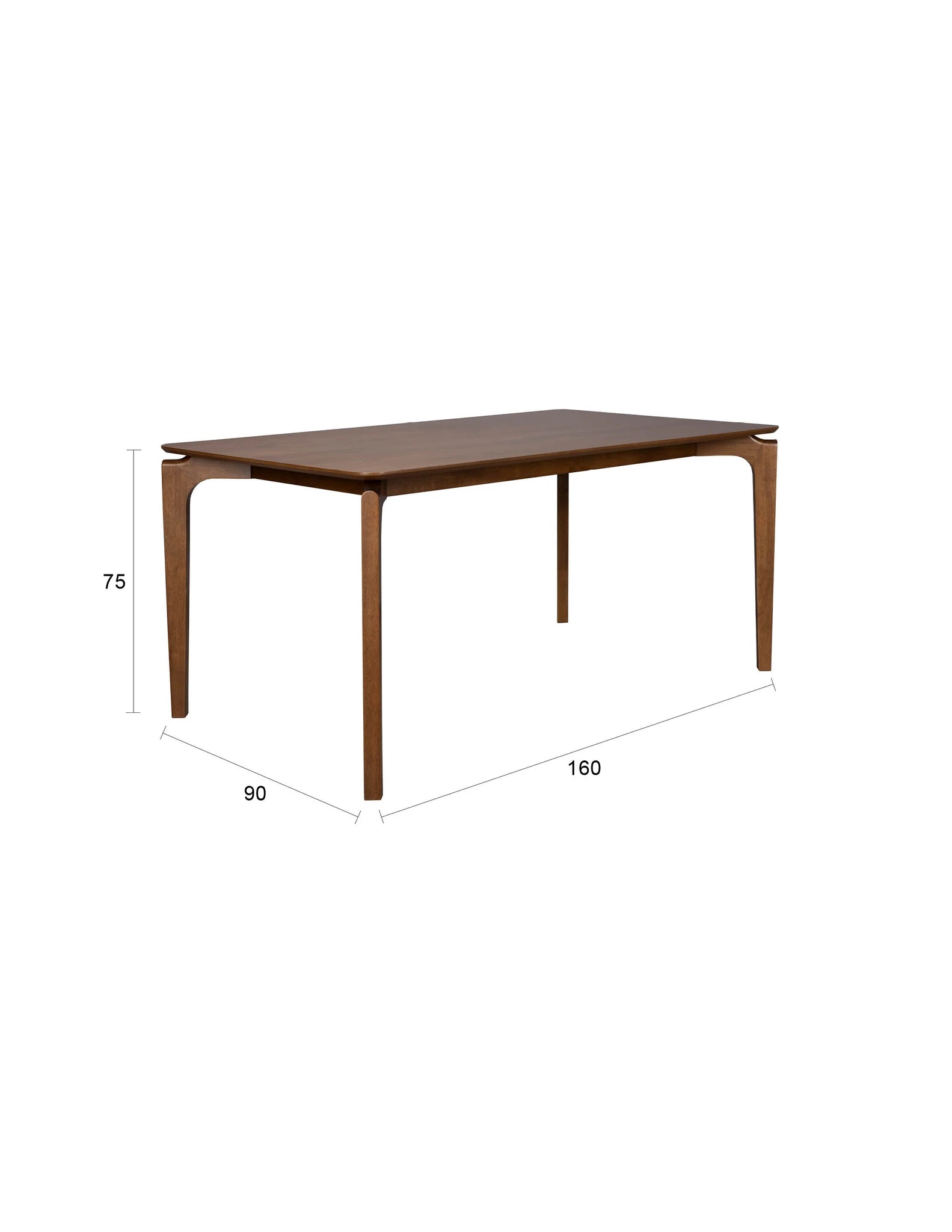 Dutchbone Savone Brown Glass Dining Table
