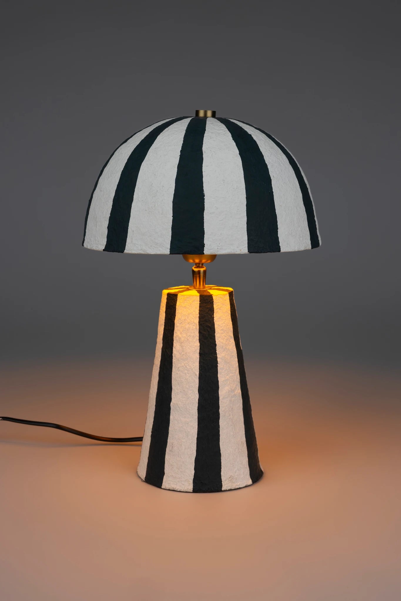 Bold Monkey Zebra Rebel Black Table Lamp