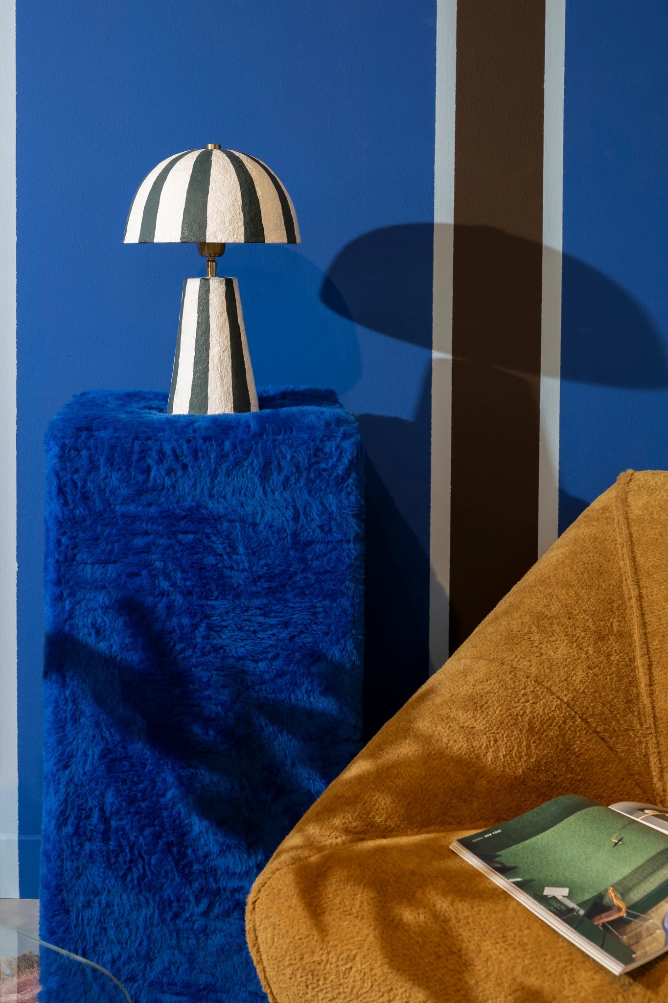 Bold Monkey Zebra Rebel Black Table Lamp