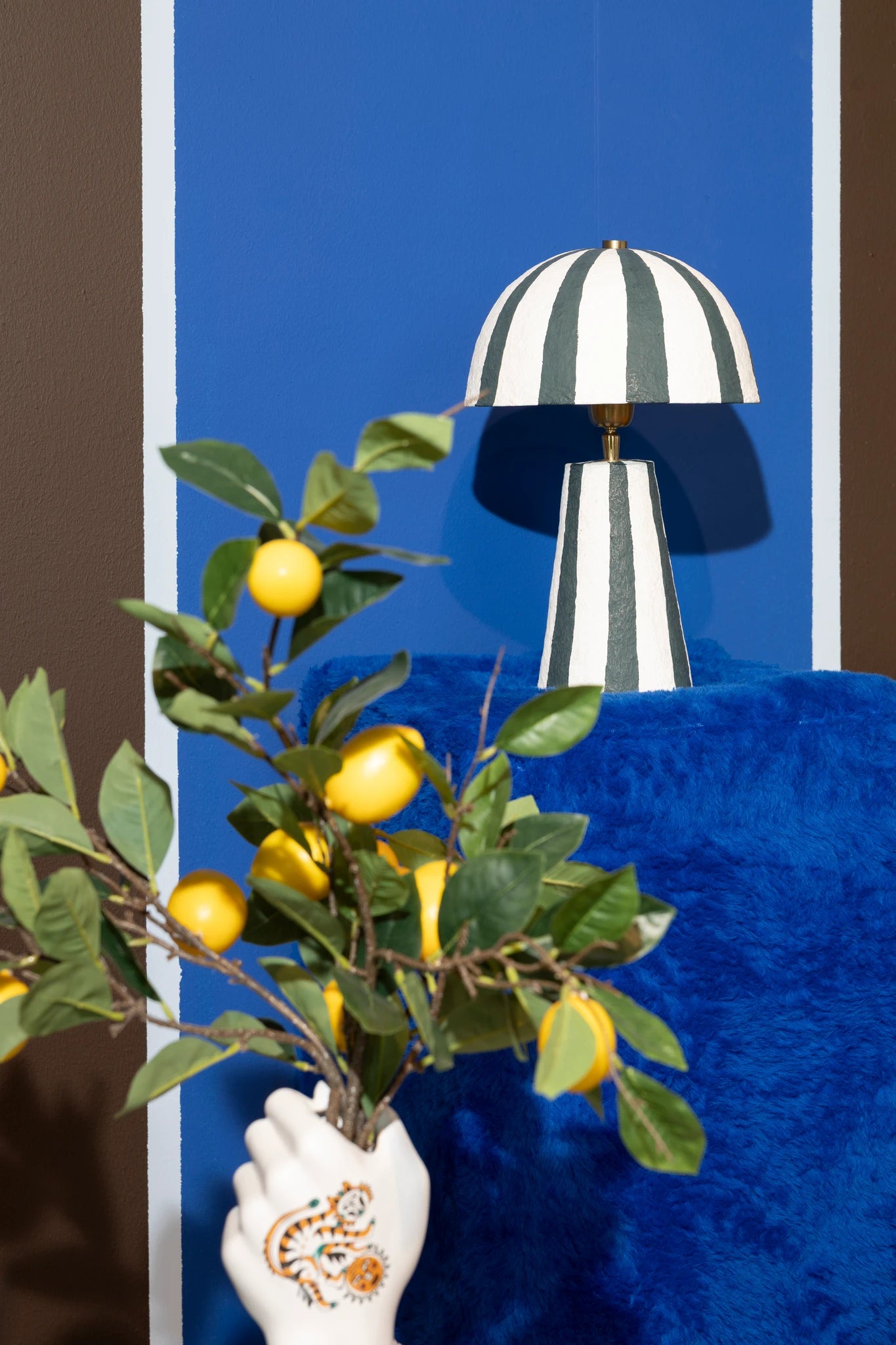 Bold Monkey Zebra Rebel Black Table Lamp