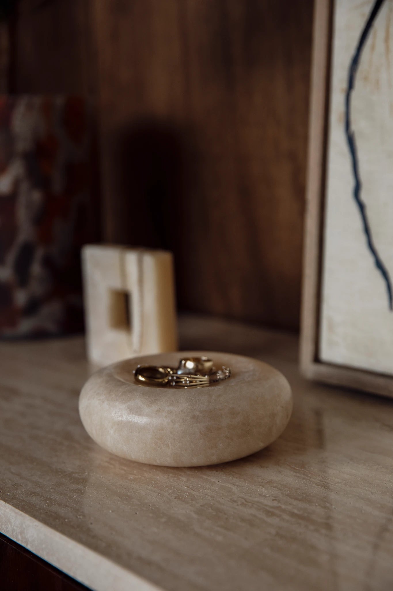 Dutchbone Onno Onyx Round Tray
