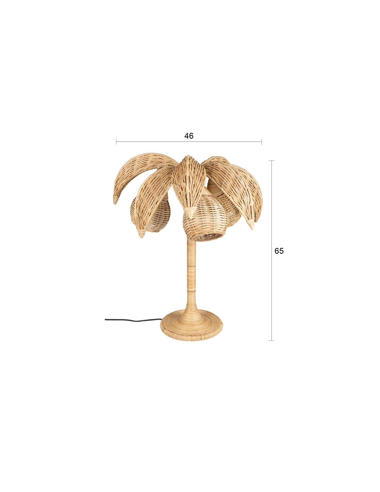 Dutchbone Palmtree Gold Iron Table Lamp