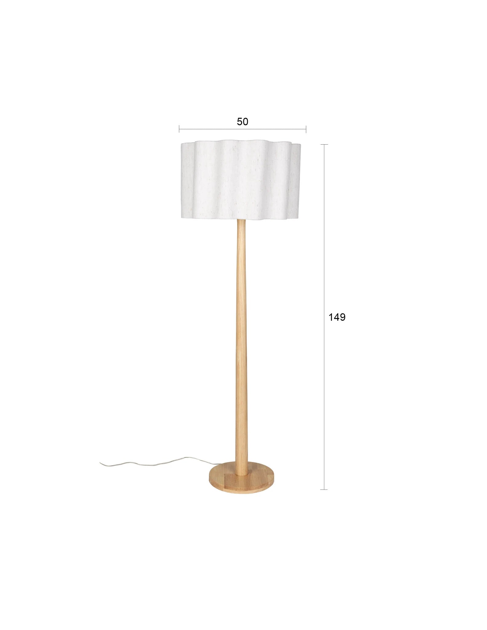 Dutchbone Scallop Gold Iron Floor Lamp