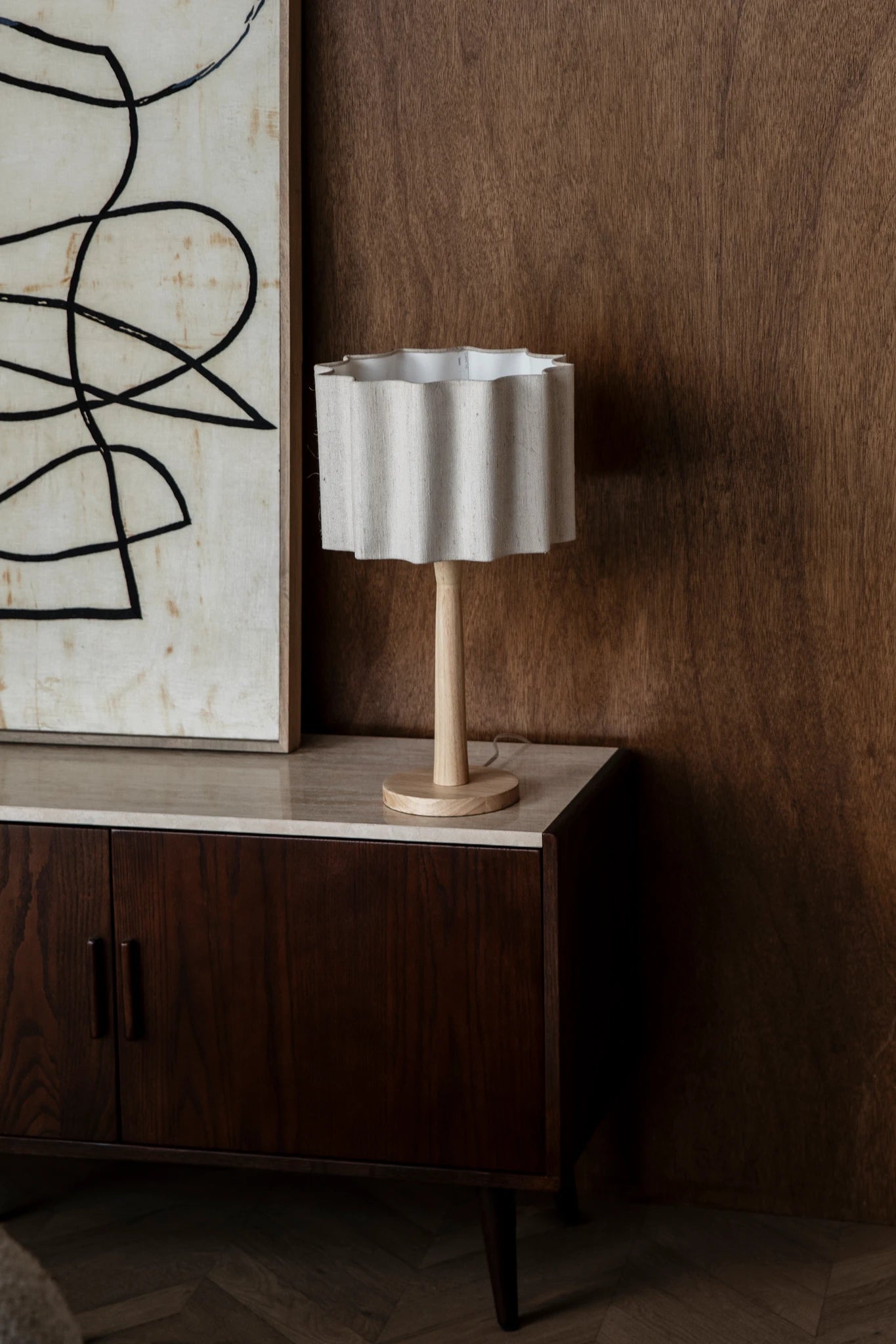 Dutchbone Scallop Gold Iron Table Lamp