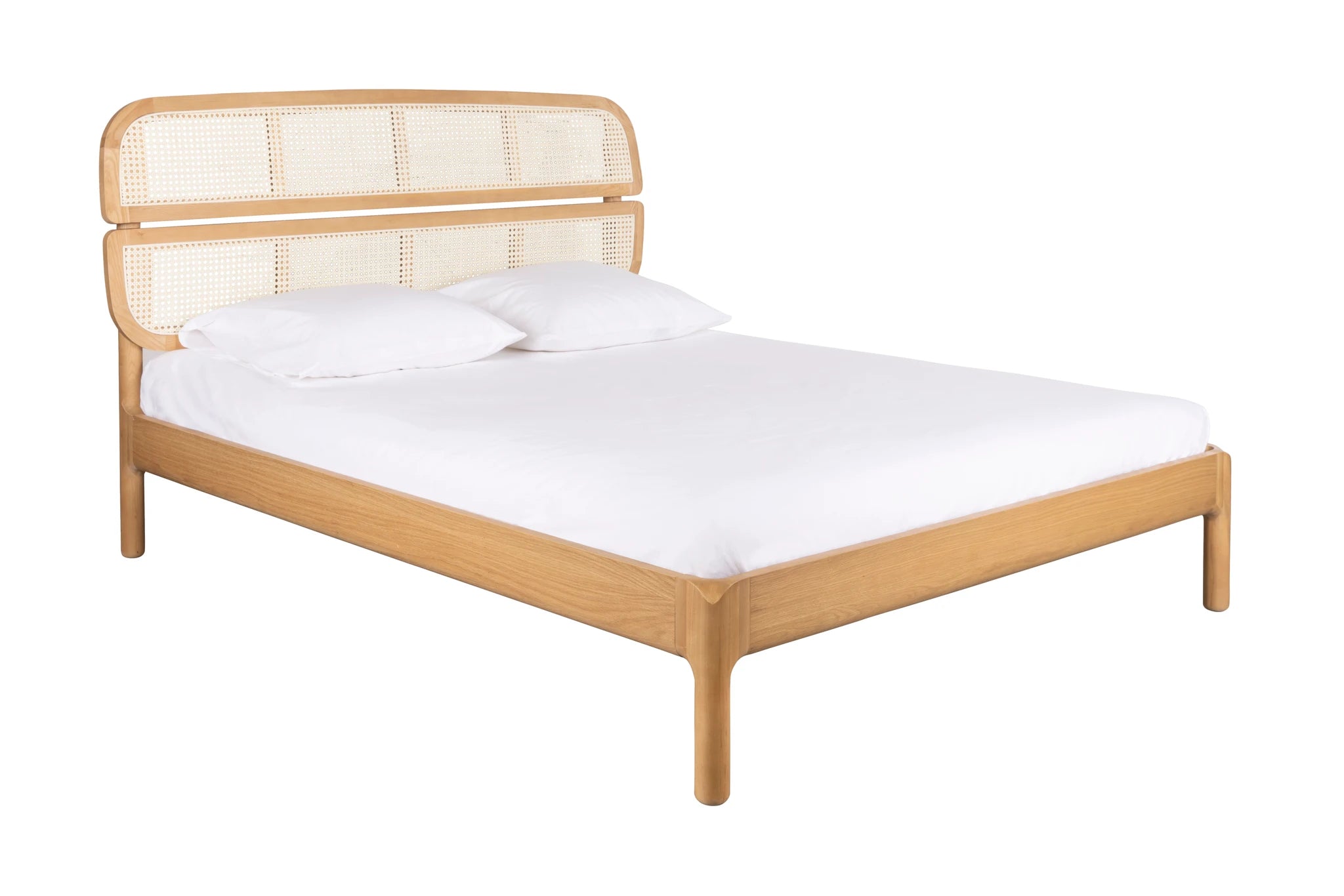 Zuiver Storm Webbing Natural Oak Wood Bed 160cm