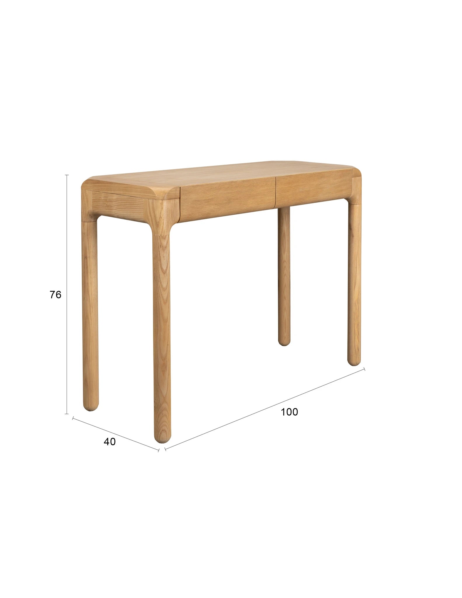 Zuiver Storm Natural Ash Wood Console Table