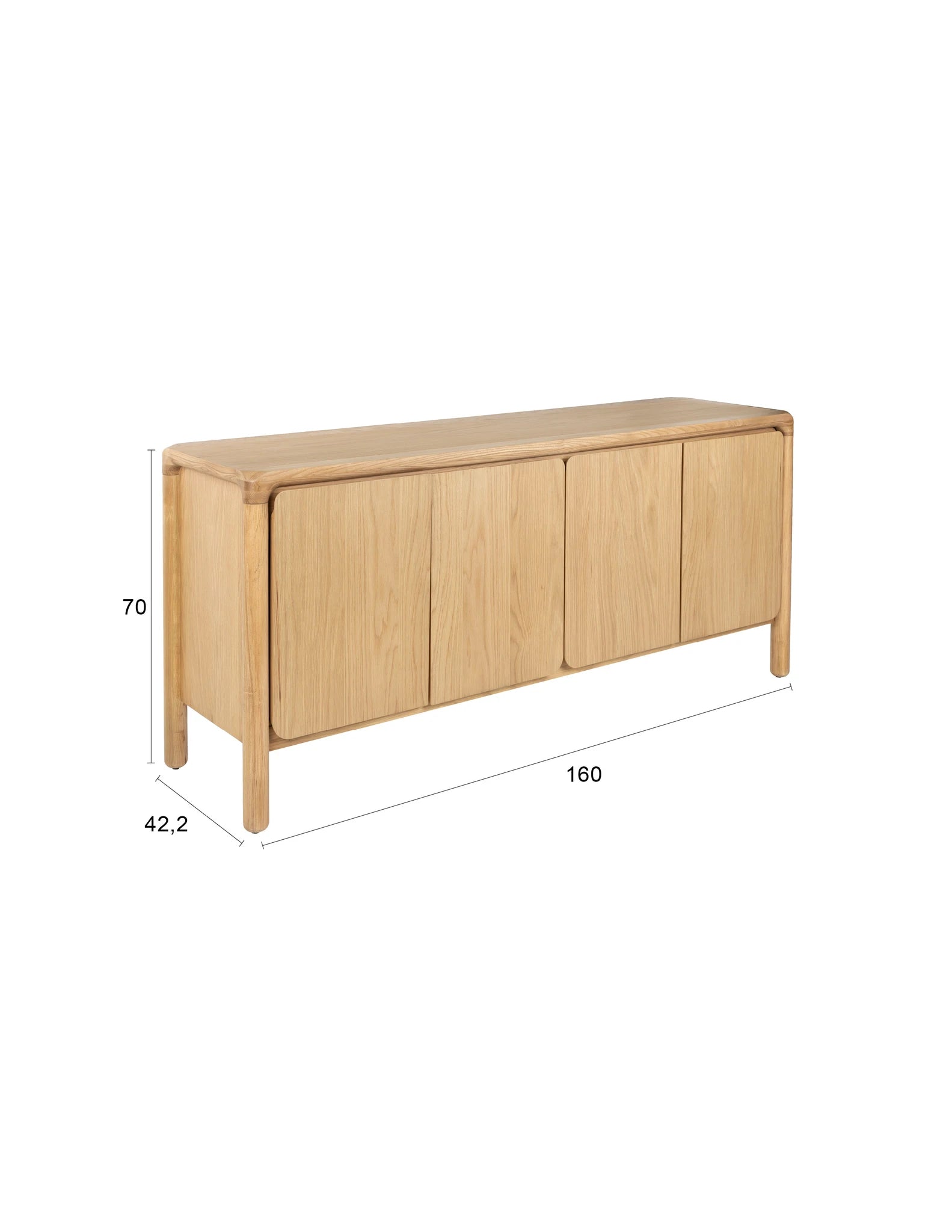 Zuiver Storm Natural Oak Veneer Sideboard