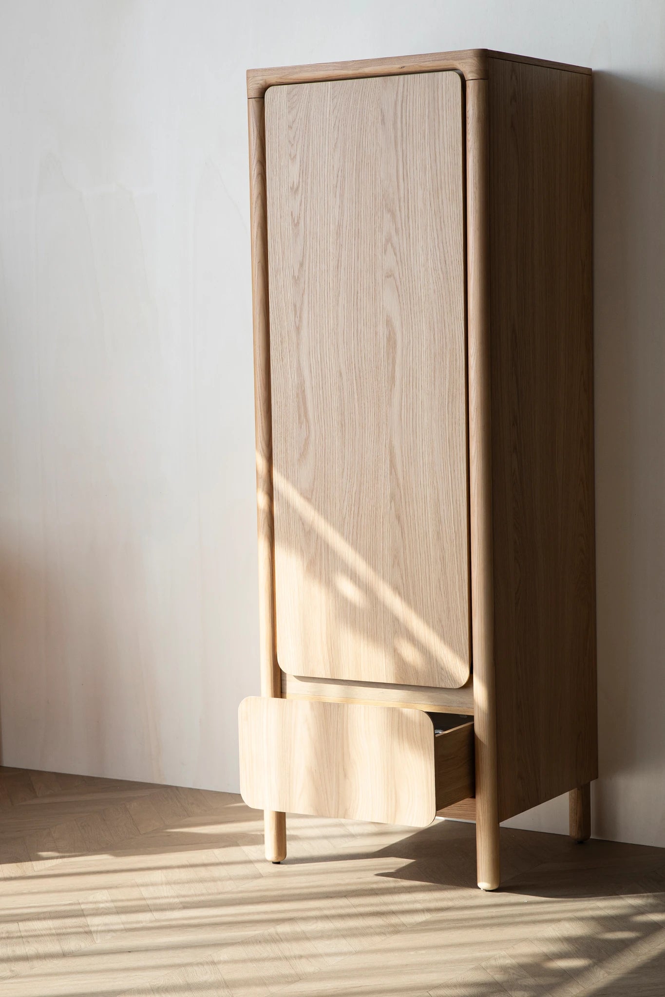 Zuiver Storm Natural Ash Wood One Door Cabinet