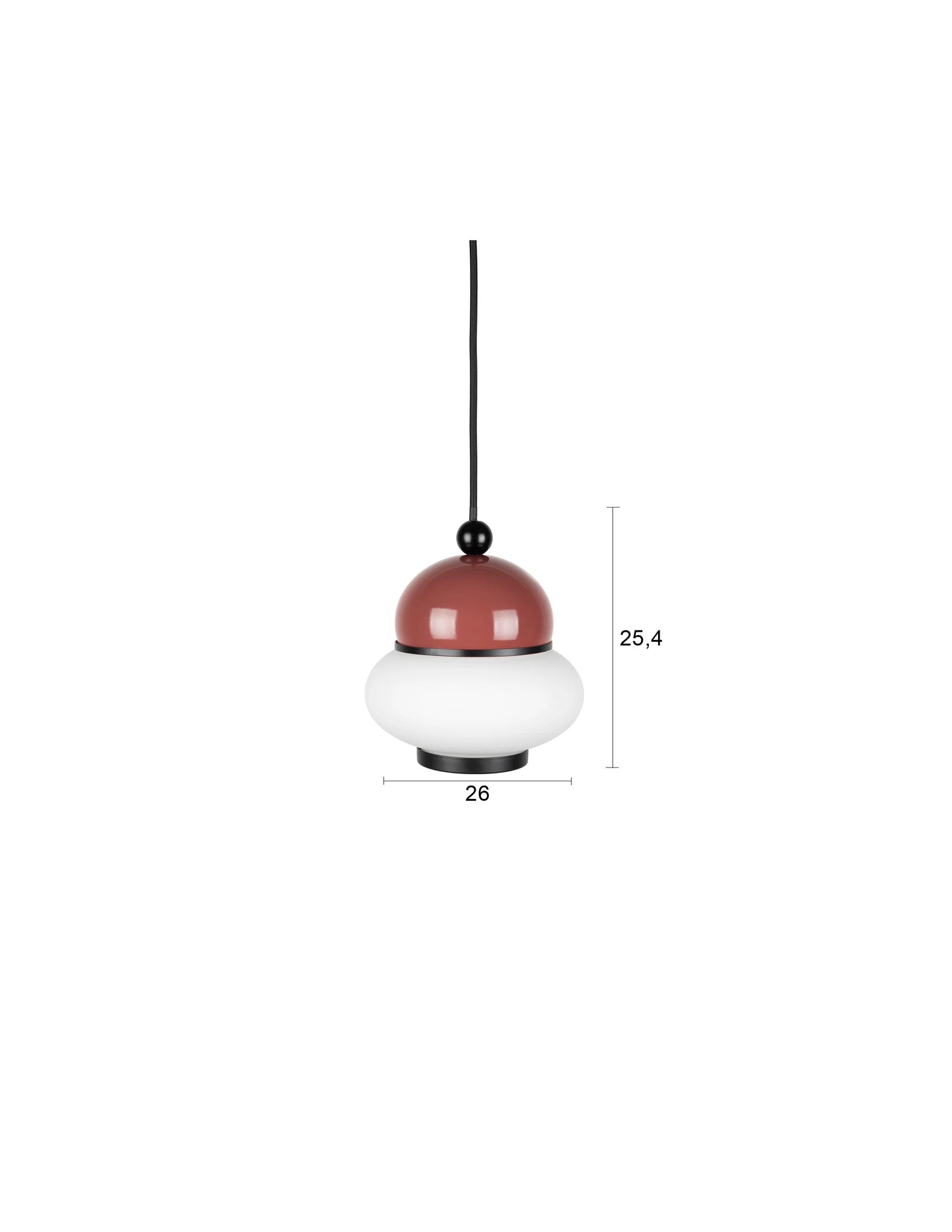 Zuiver Bumble Red Iron Pendant Light Small