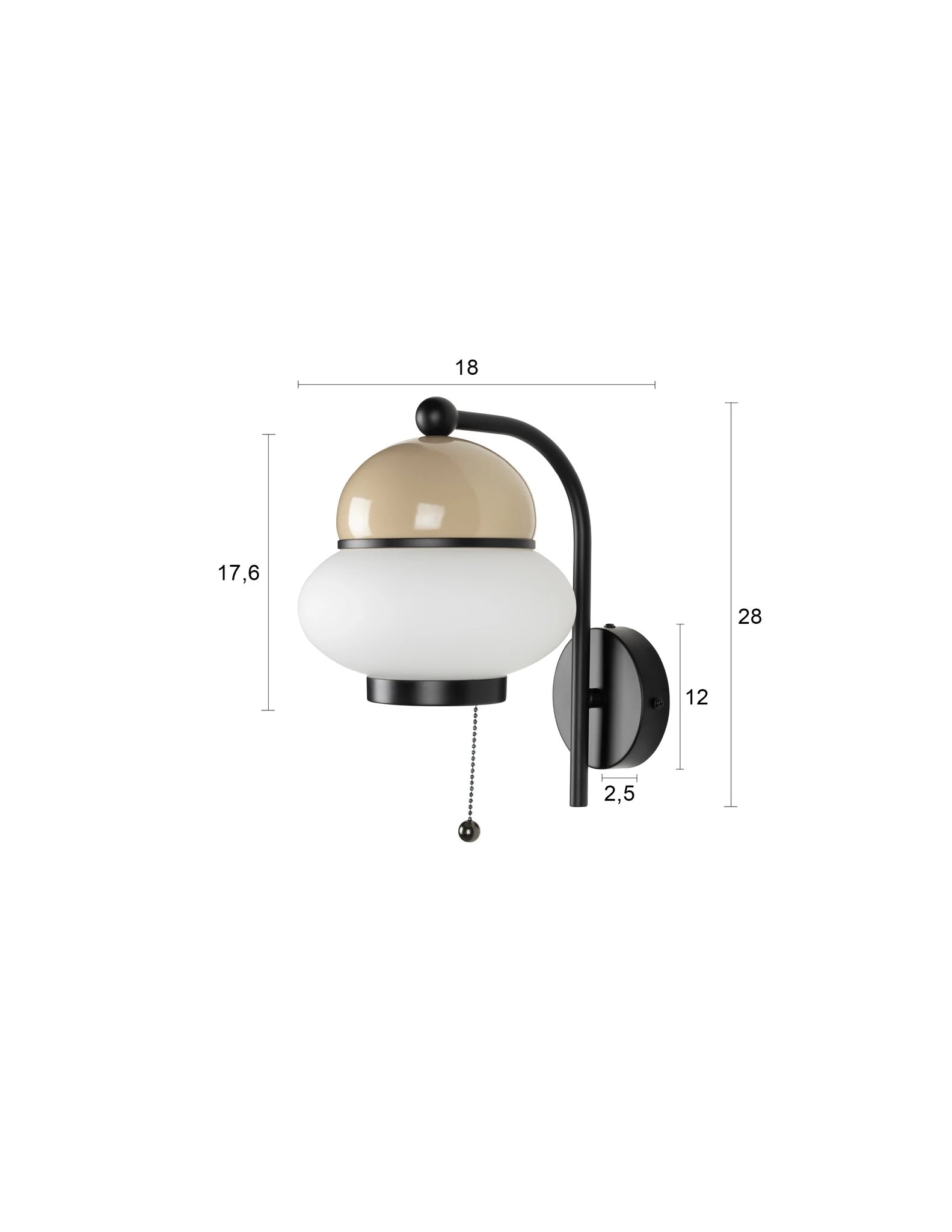 Zuiver Bumble Beige Iron Wall Light