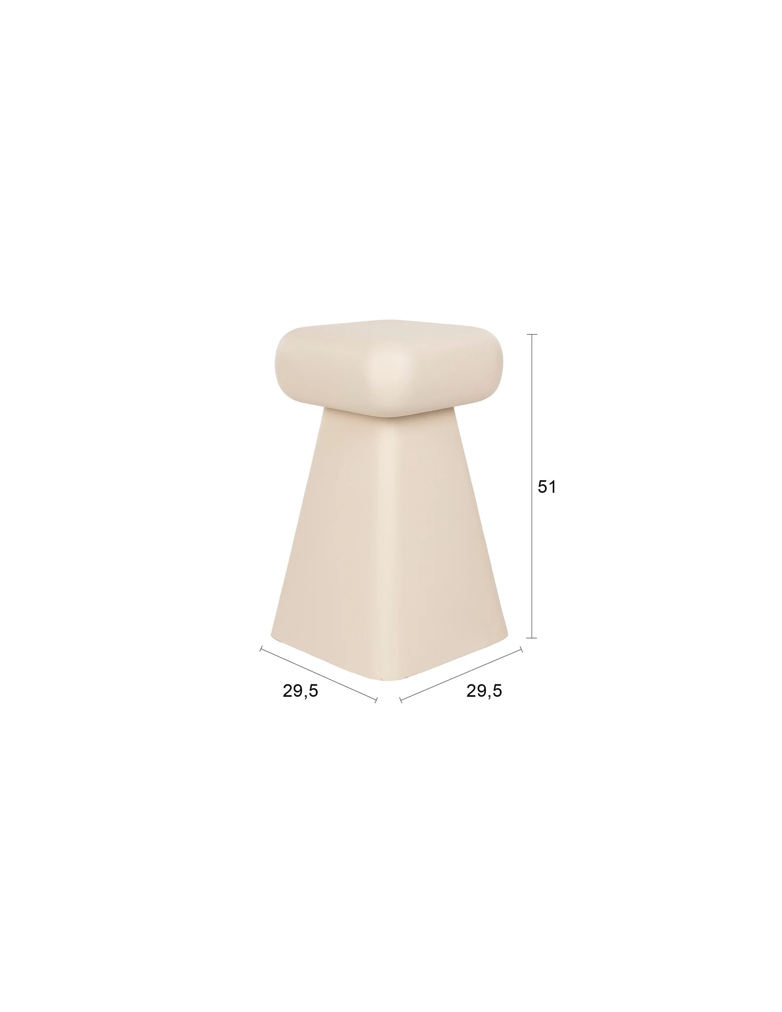 Zuiver Earth Beige Iron Stool Side Table