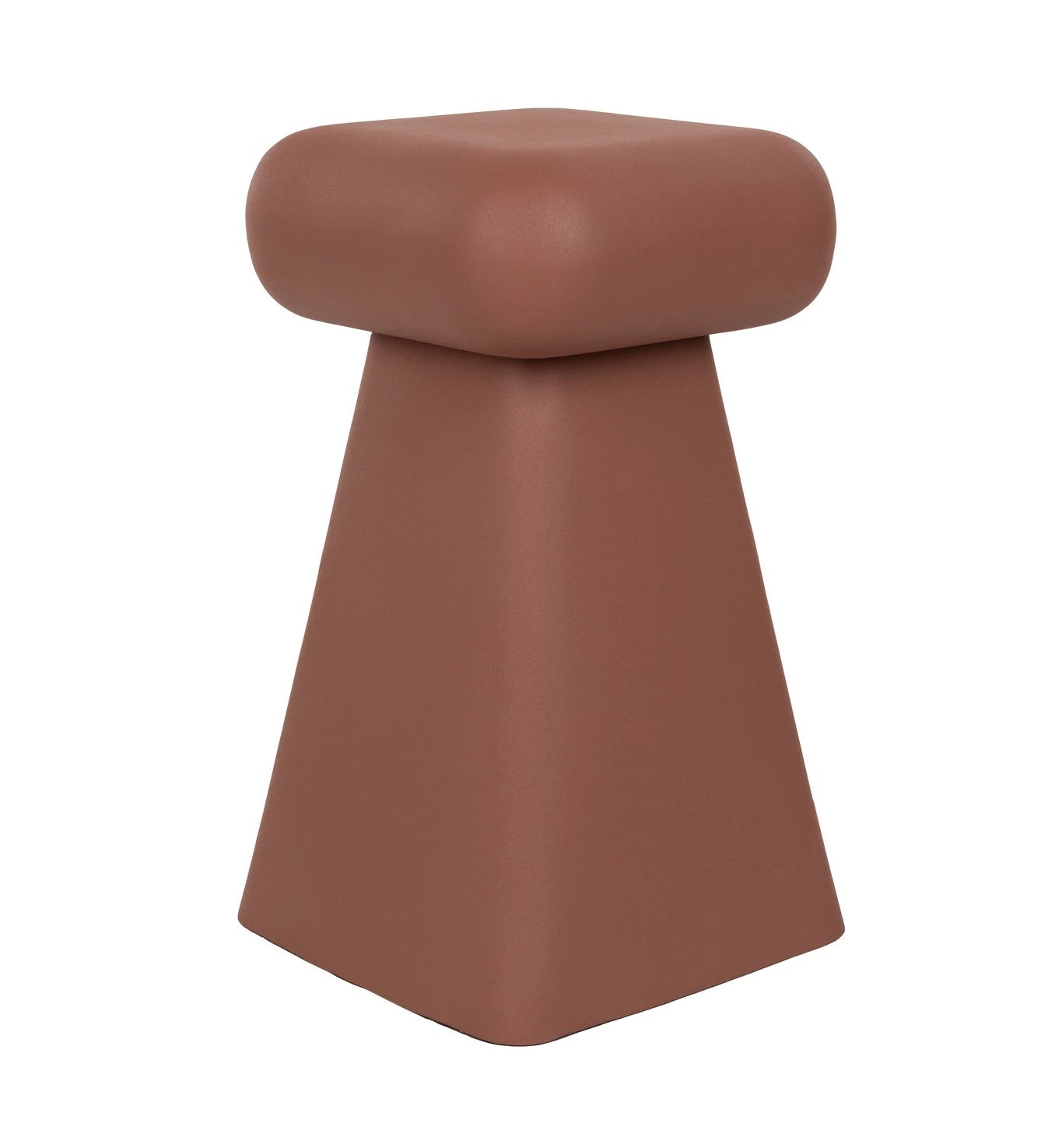 Zuiver Earth Terracotta Red Iron Stool Side Table