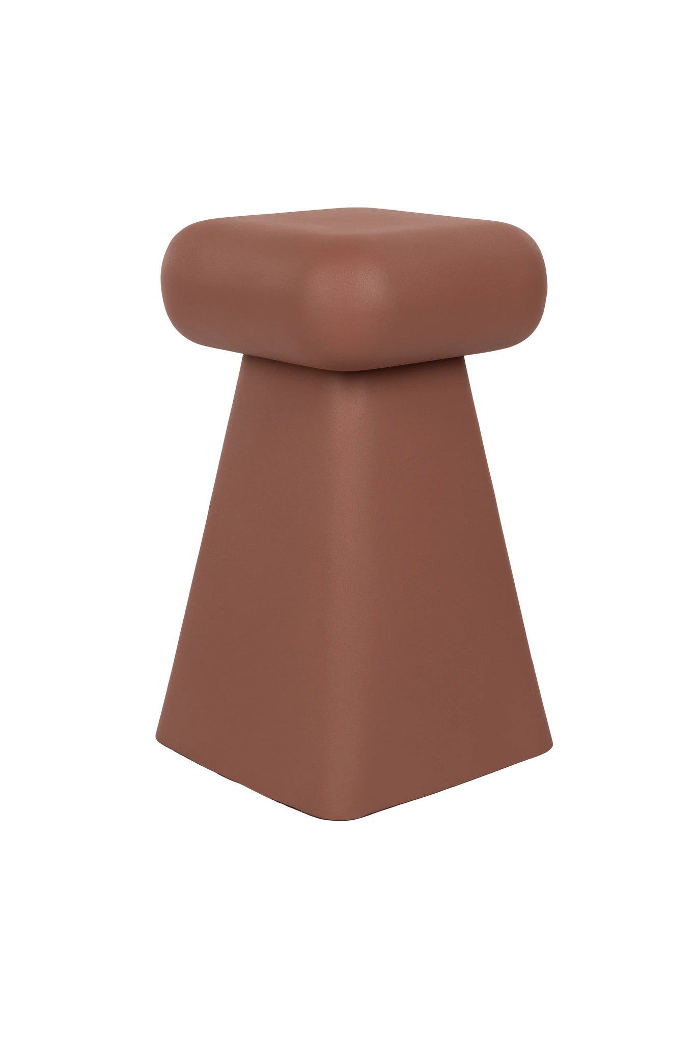 Zuiver Earth Terracotta Red Iron Stool Side Table