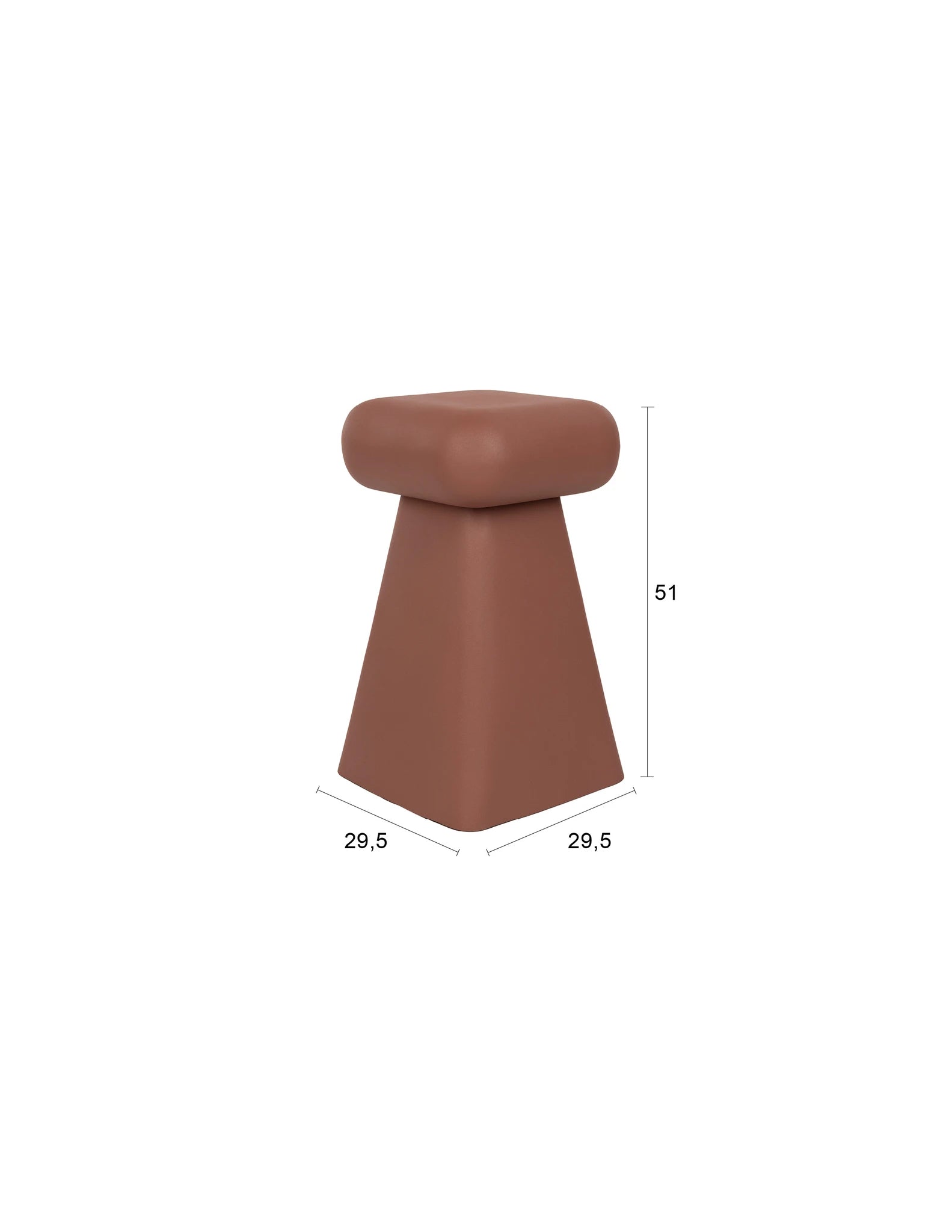 Zuiver Earth Terracotta Red Iron Stool Side Table