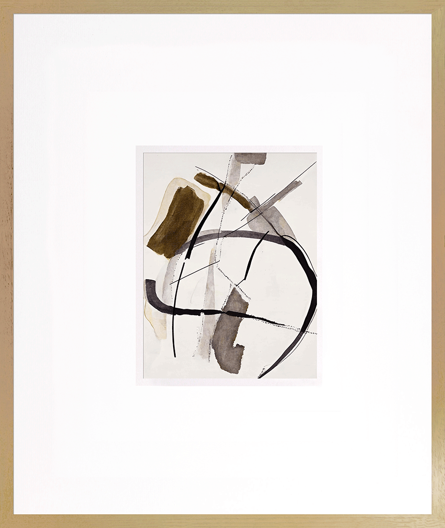 Neutral Lines I - Framed Wall Art - 64x54cm