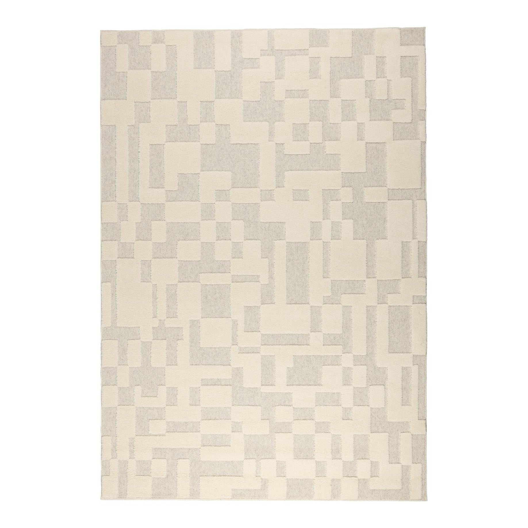 Zuiver Bricks Beige Wool Rug 160 x 230 cm