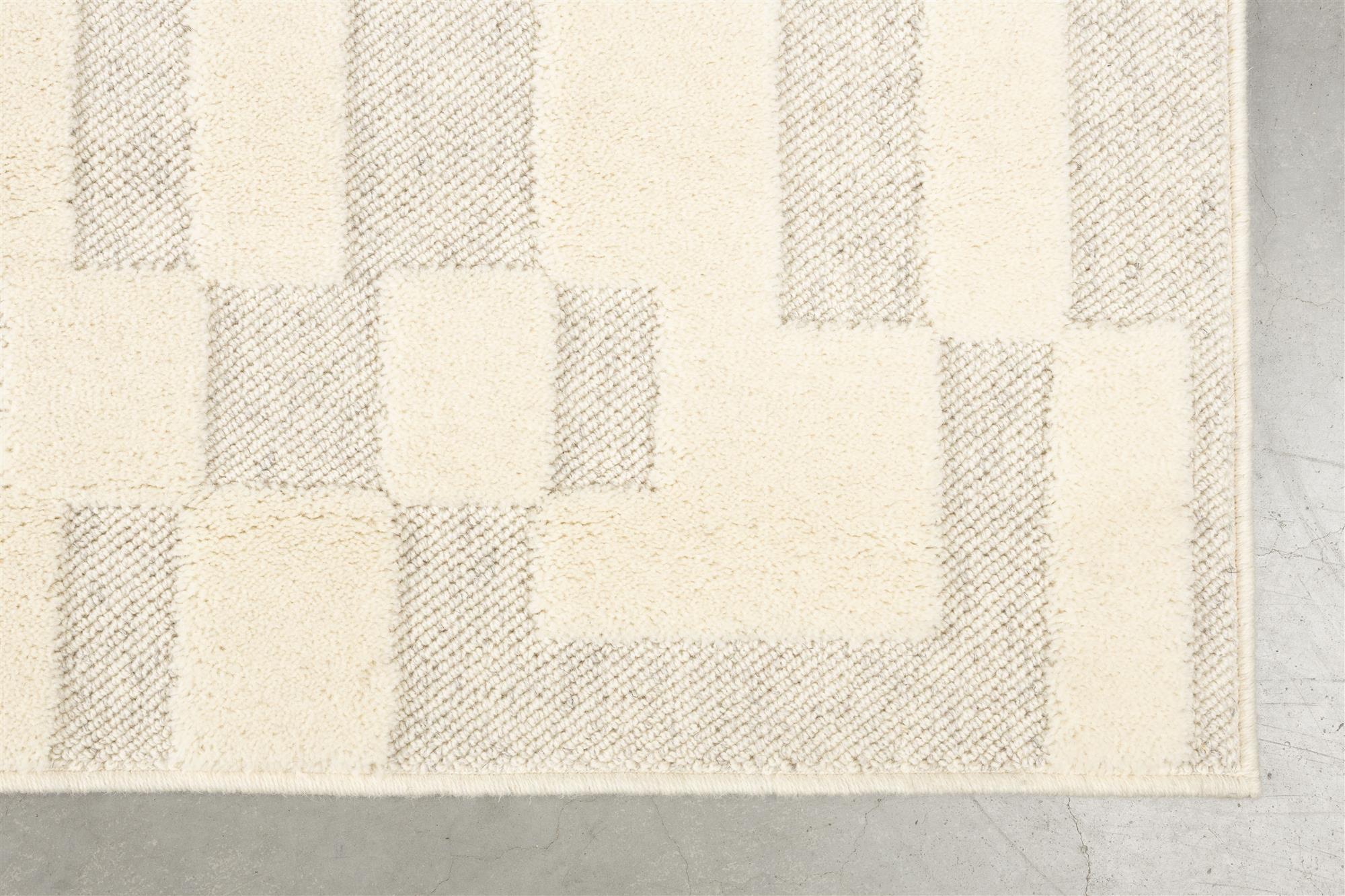 Zuiver Bricks Beige Wool Rug 160 x 230 cm