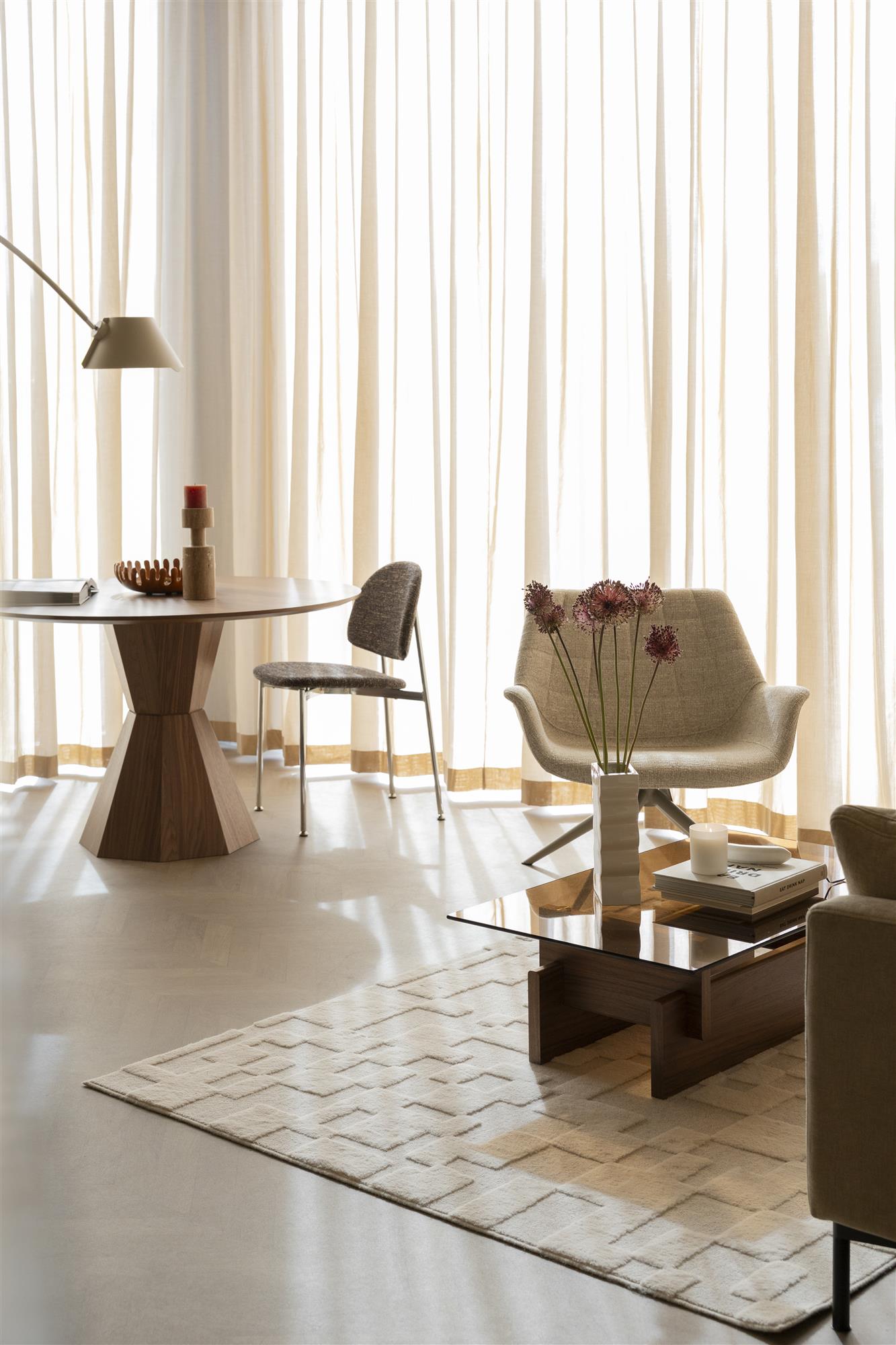 Zuiver Bricks Beige Wool Rug 160 x 230 cm