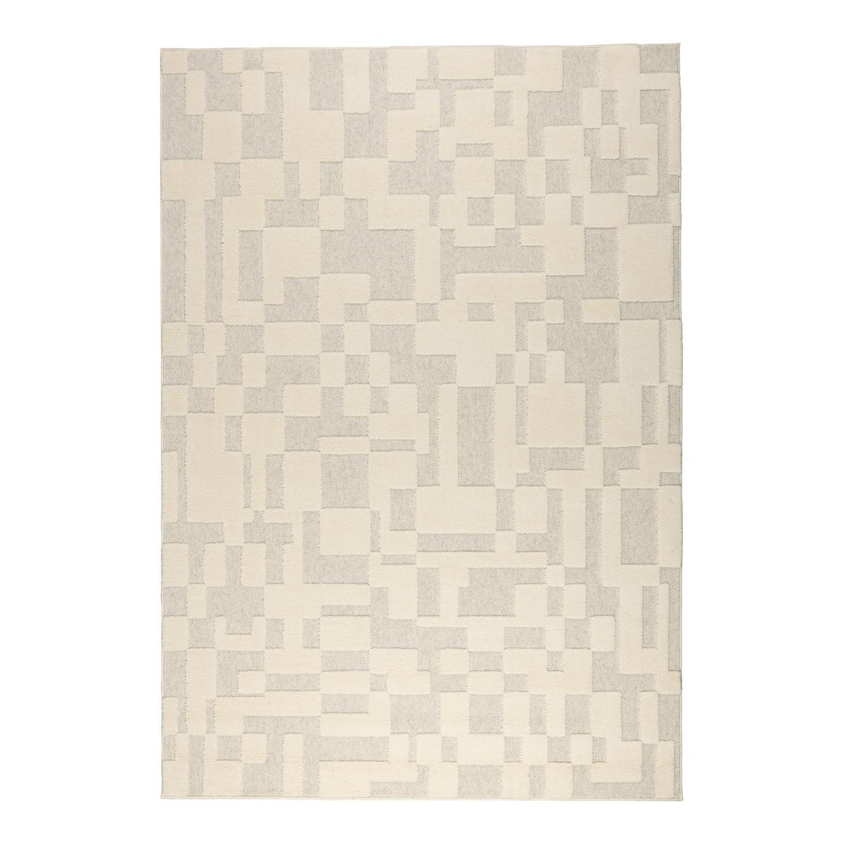 Zuiver Bricks Beige Wool Rug 200 x 300 cm