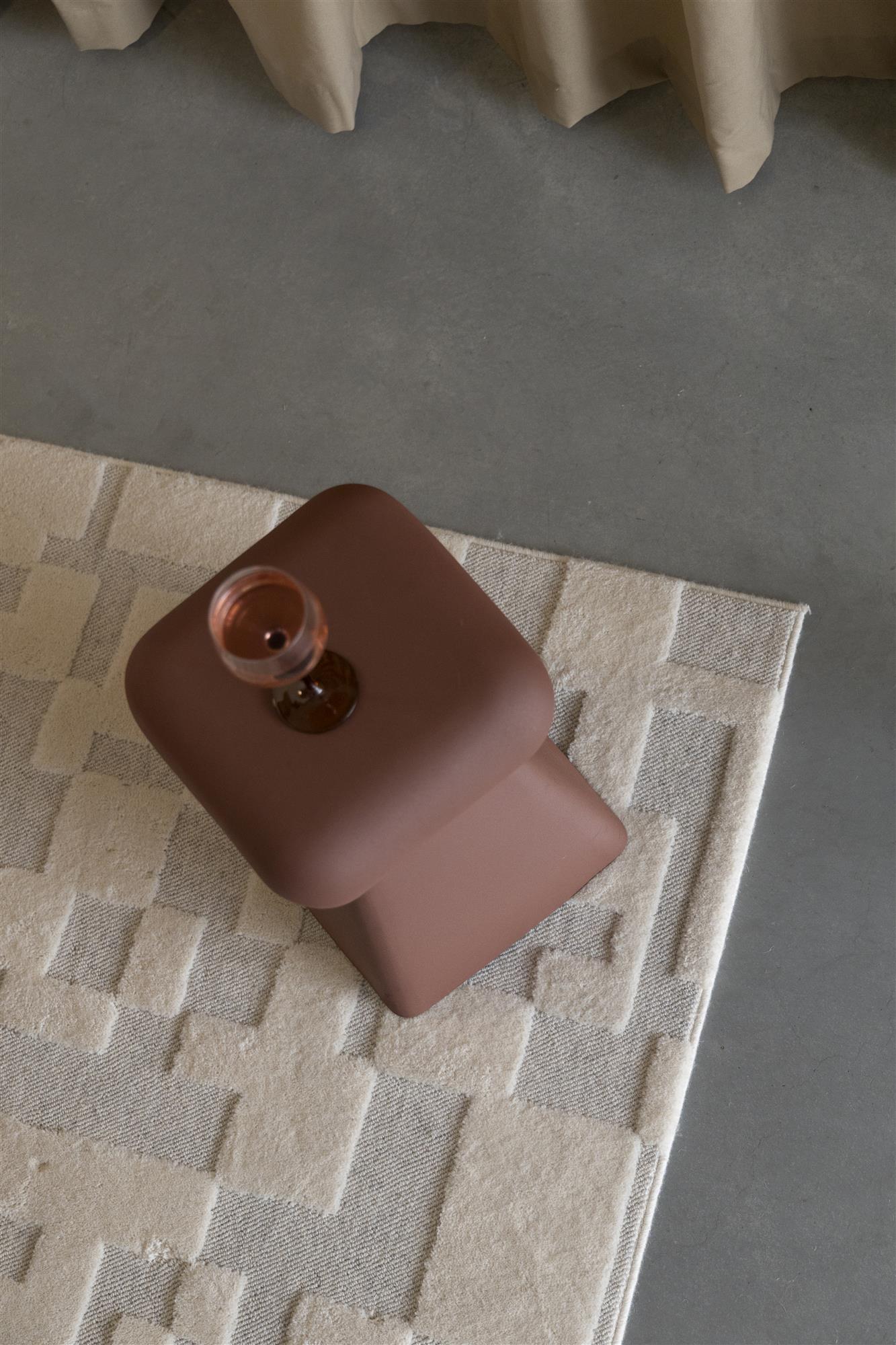 Zuiver Bricks Beige Wool Rug 200 x 300 cm