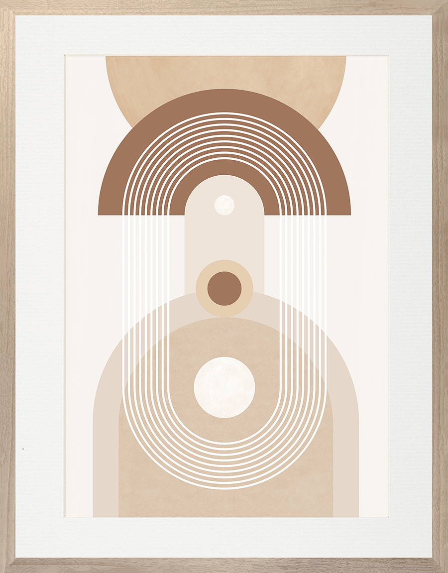 Mocha Abstract I - Framed Wall Art - 66.5x52cm