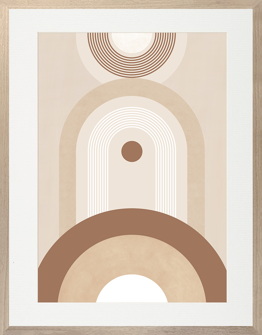 Mocha Abstract II - Framed Wall Art - 66.5x52cm
