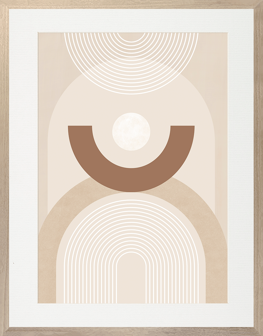 Mocha Abstract III - Framed Wall Art - 66.5x52cm