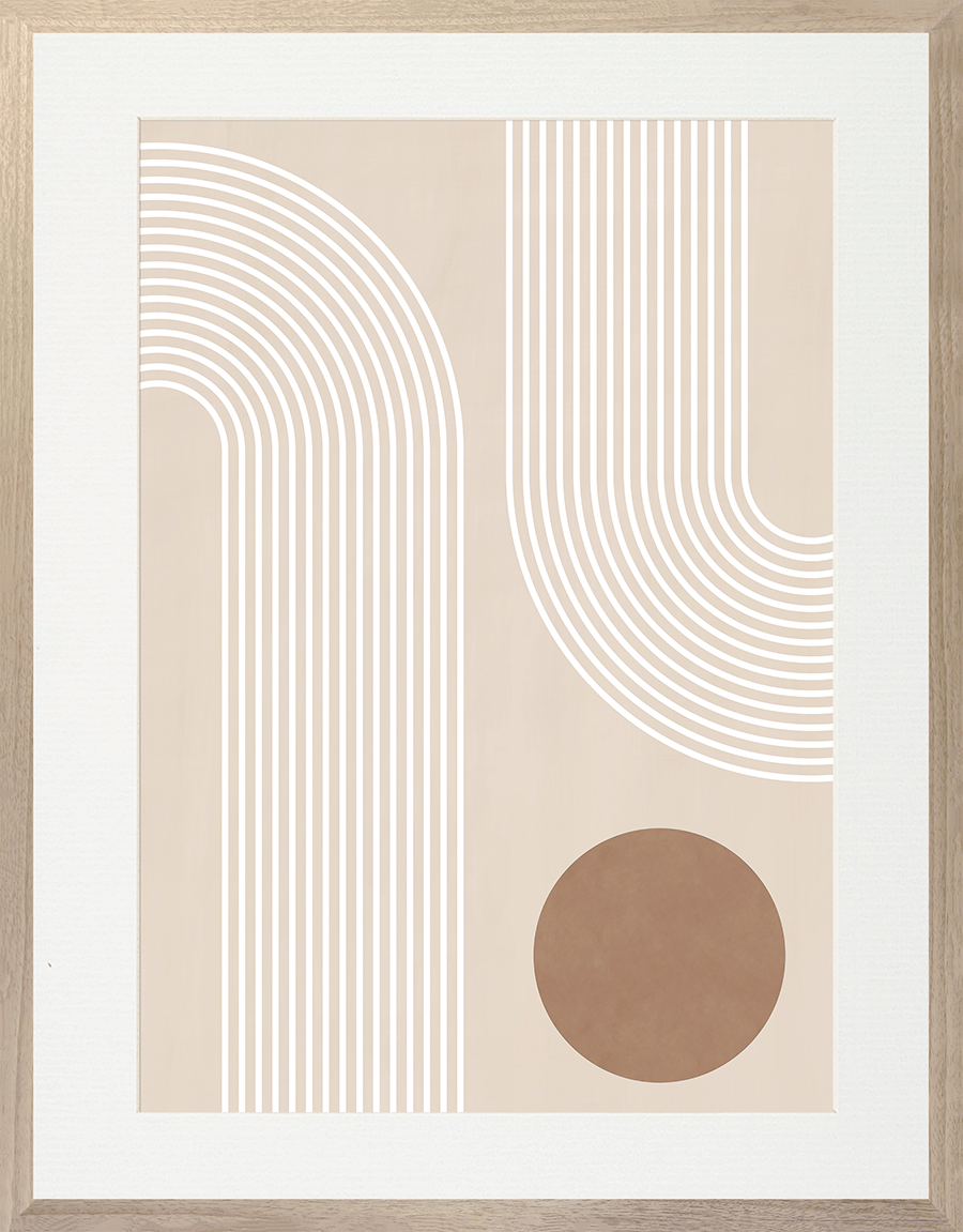 Mocha Abstract IV - Framed Wall Art - 66.5x52cm