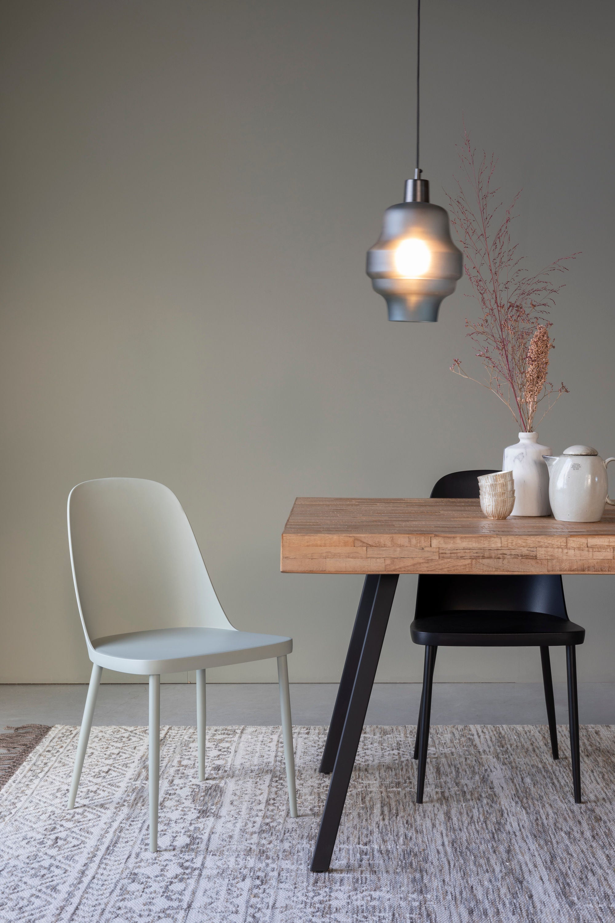 Set of 2 Pip All Black Dining Chairs