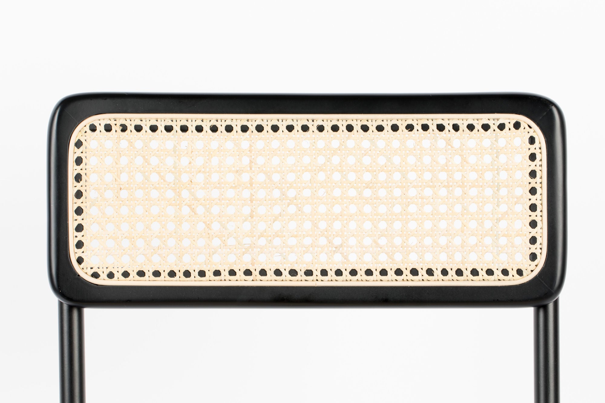 Zuiver Set of 2 Jort Black & Natural Rattan Dining Chair