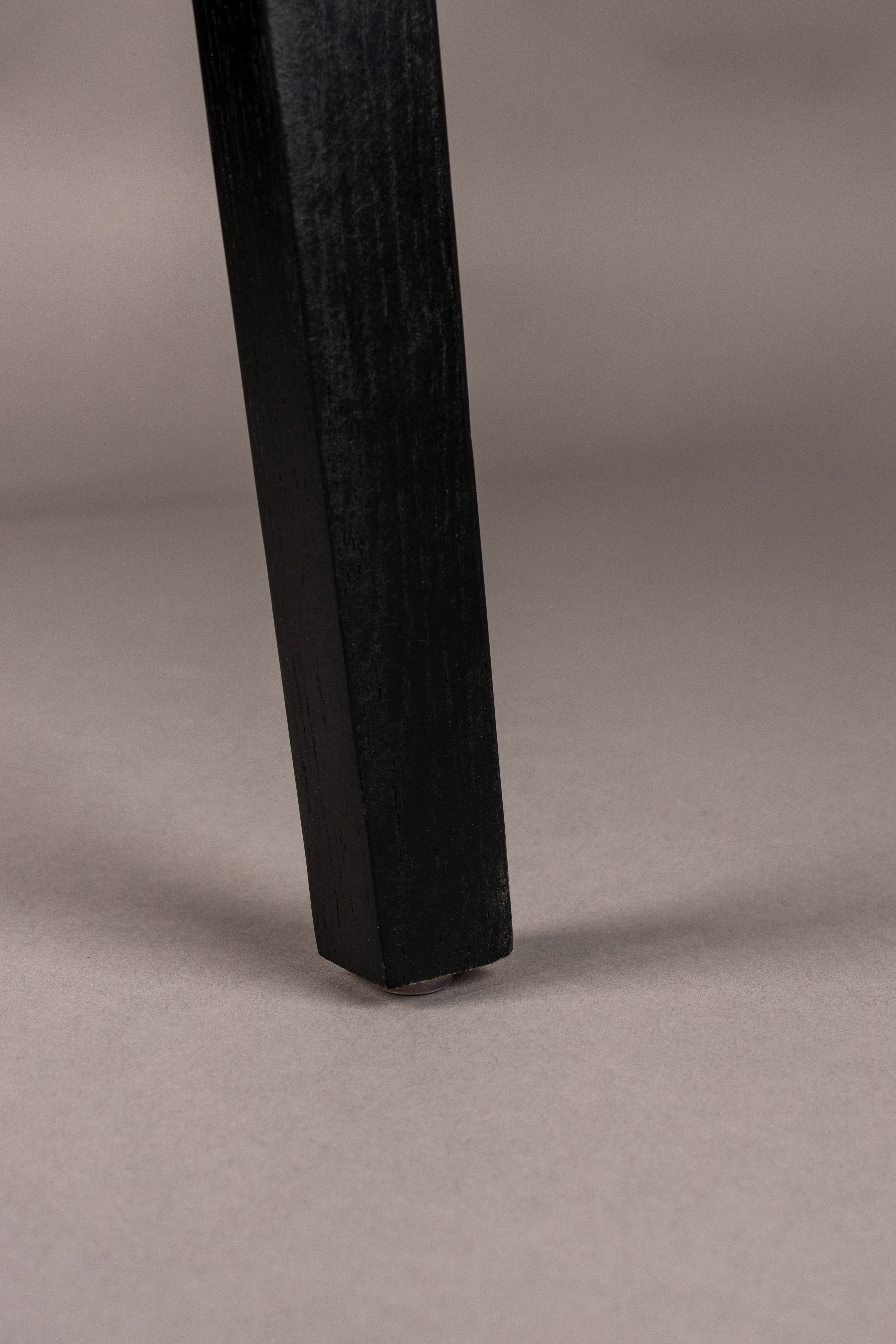 Dutchbone Set of 2 Westlake Black Oak Wood Dining Chair