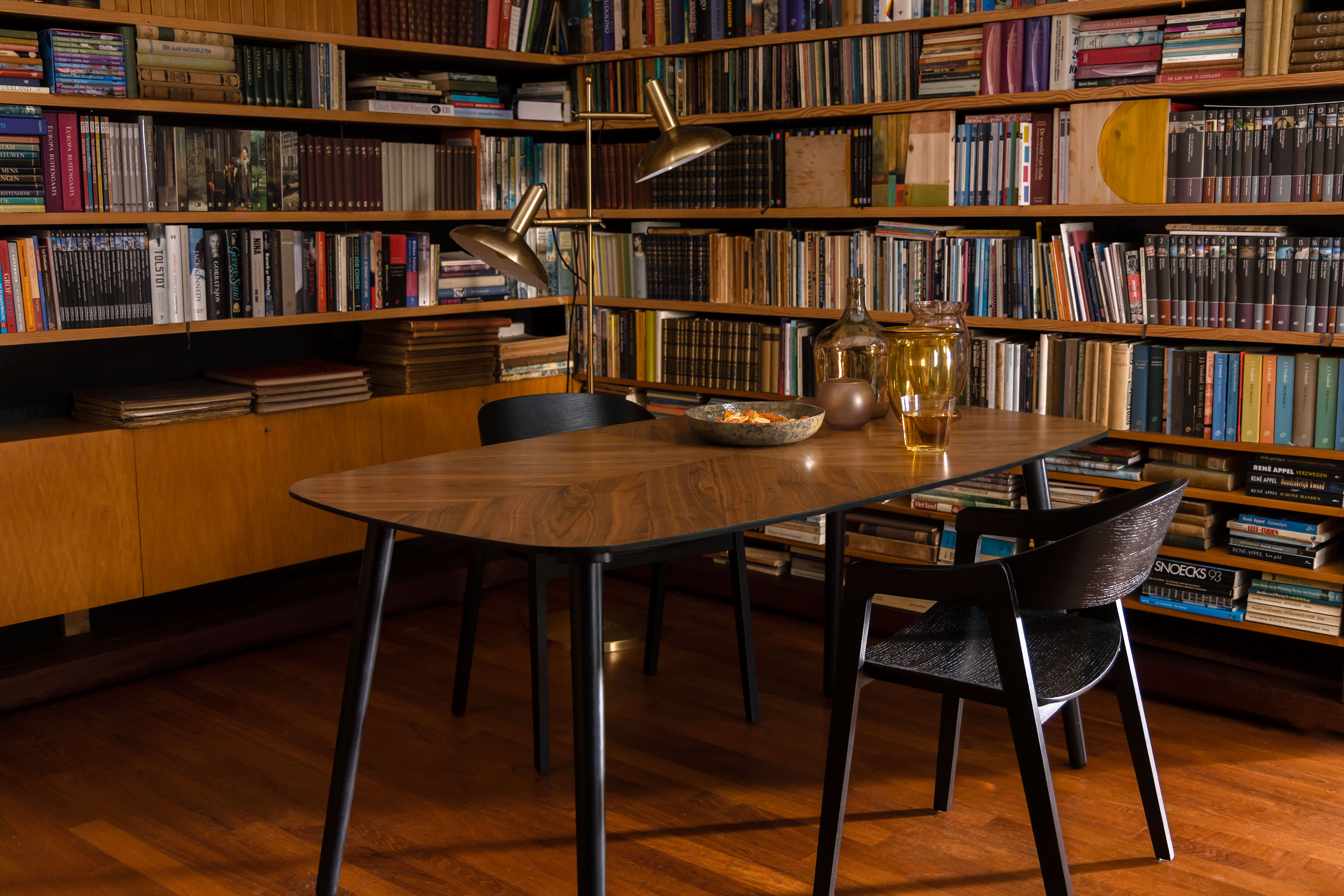 Dutchbone Set of 2 Westlake Black Oak Wood Dining Chair