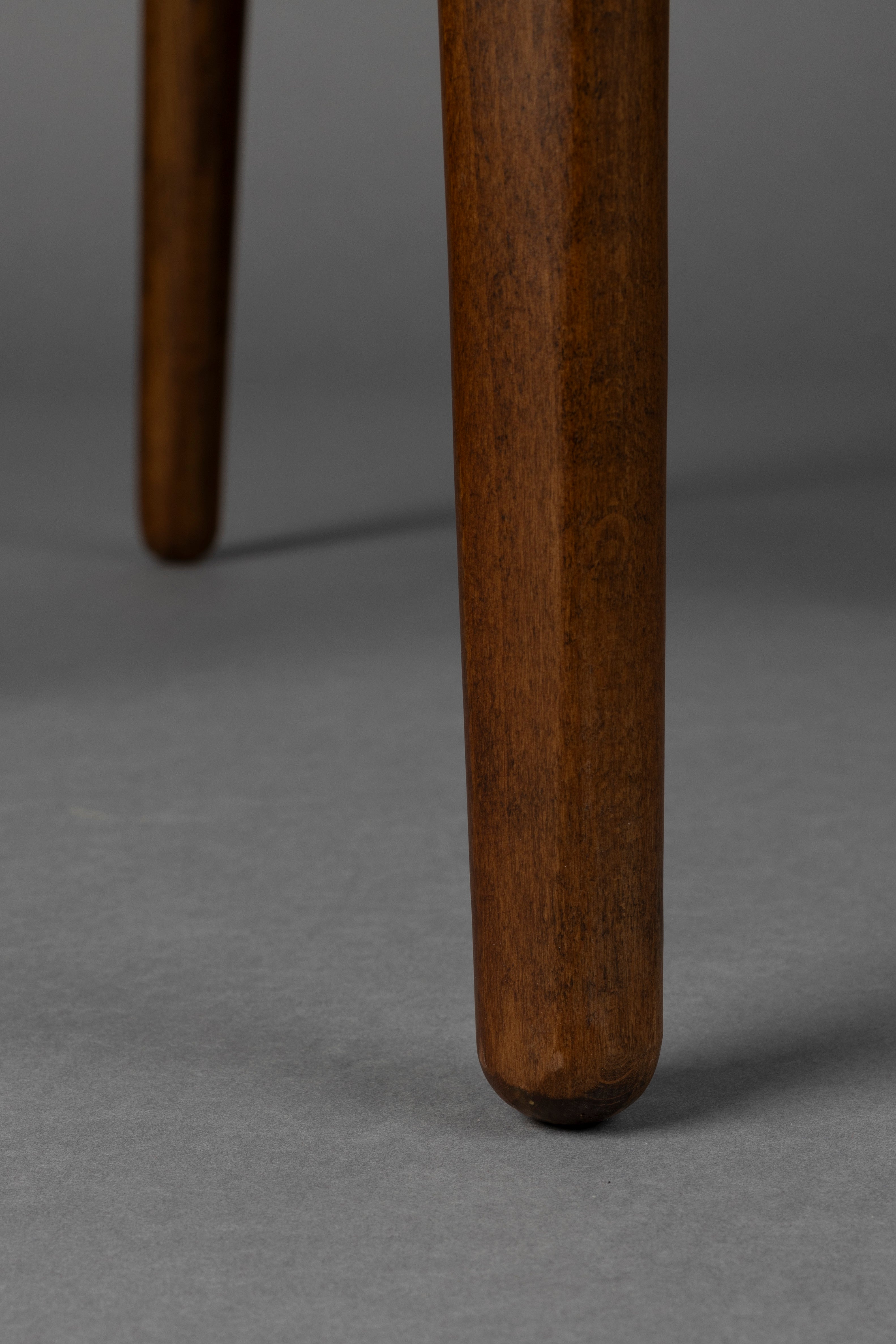 Dutchbone Set of 2 Cecile Walnut Brown Wood & Woven Rope Dining Chair