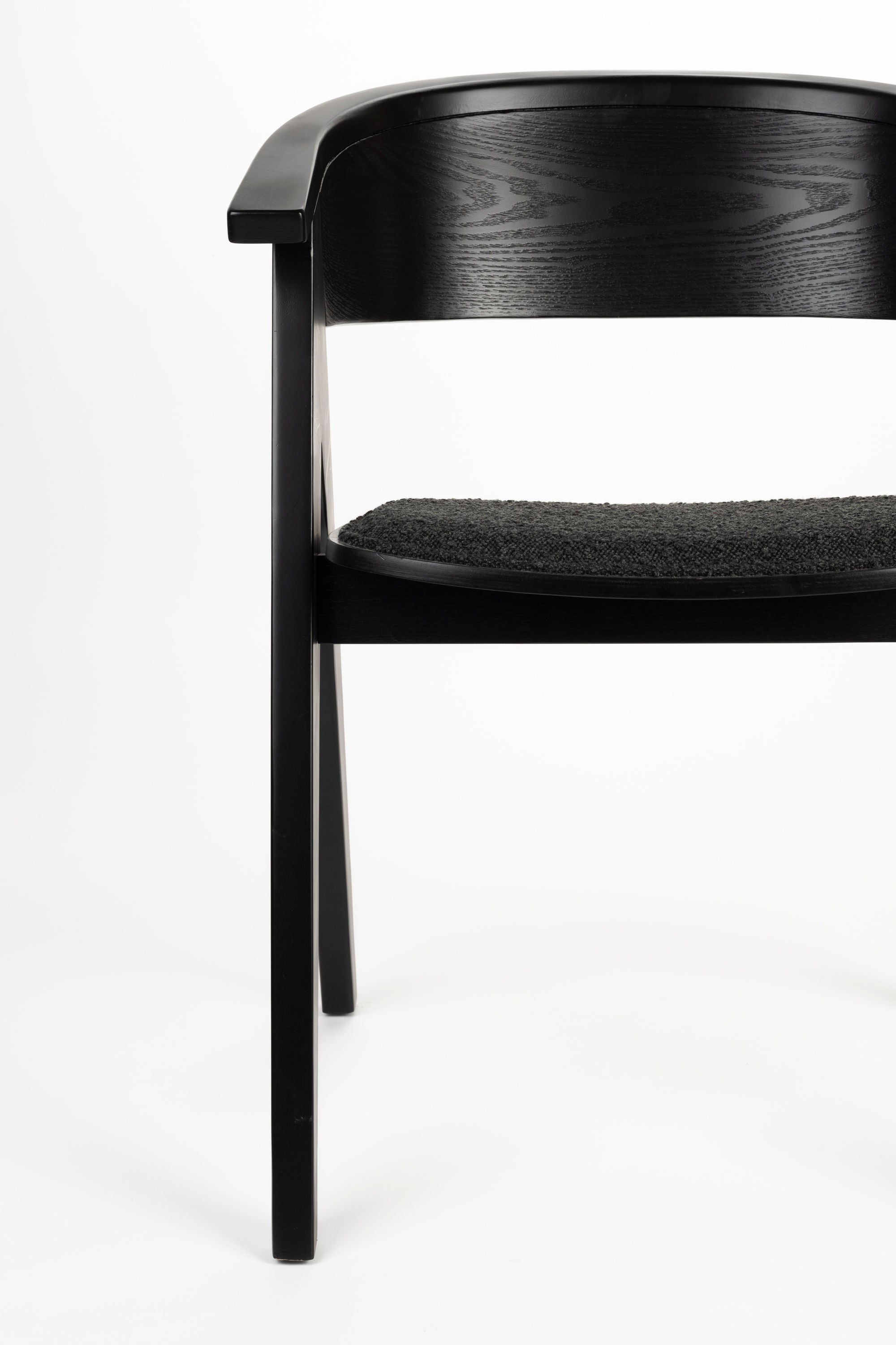 Zuiver Ndsm Black Ash Wood Curved Dining Chair