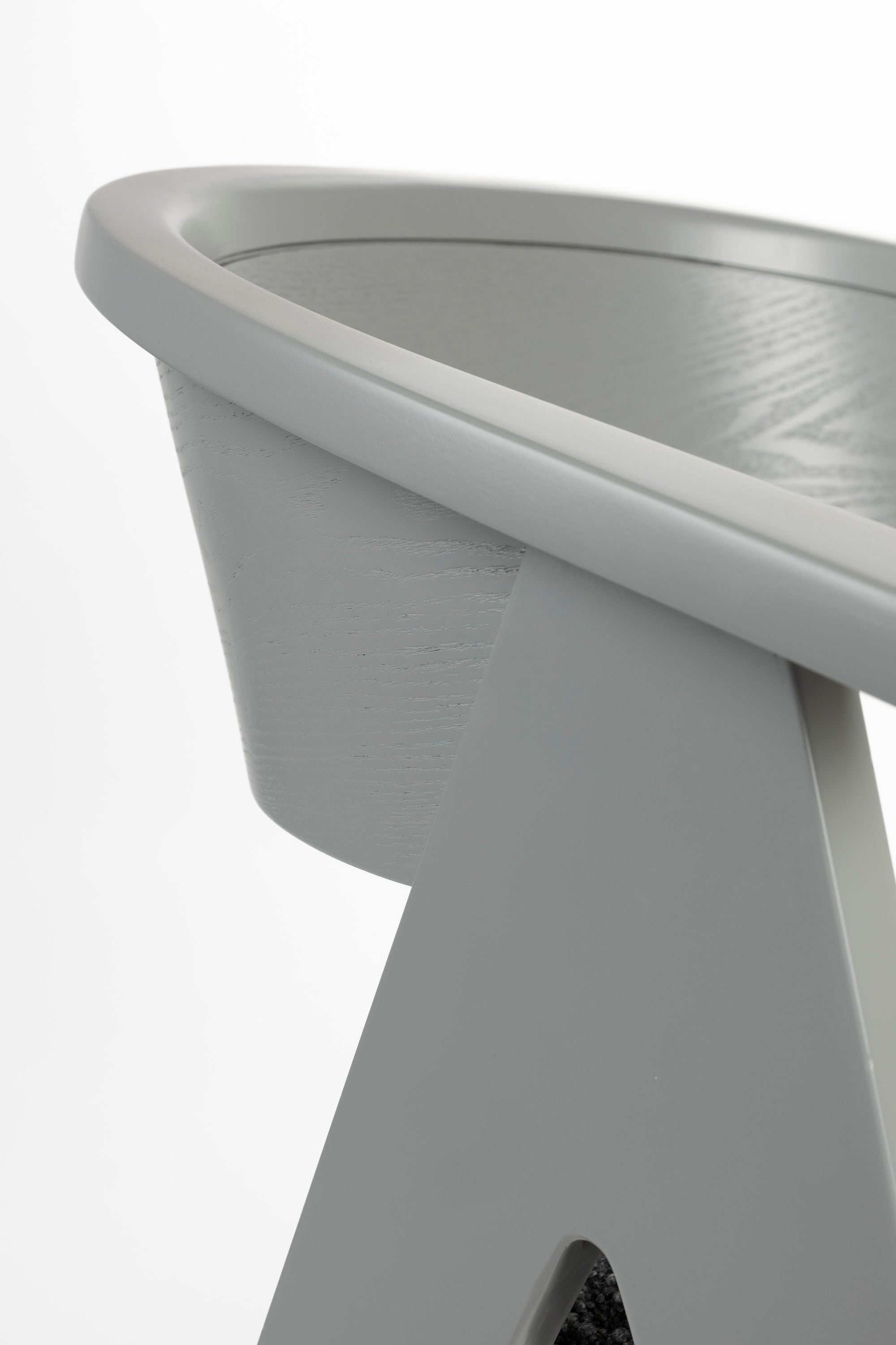 Zuiver Ndsm Grey Ash Wood Curved Dining Chair