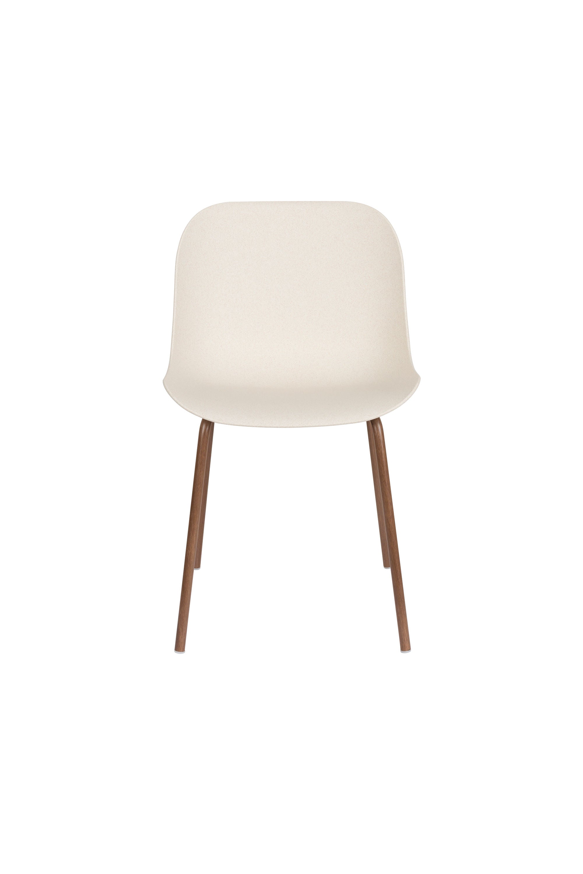 Set of 2 Wheat Cream & Wood Dining Chairs