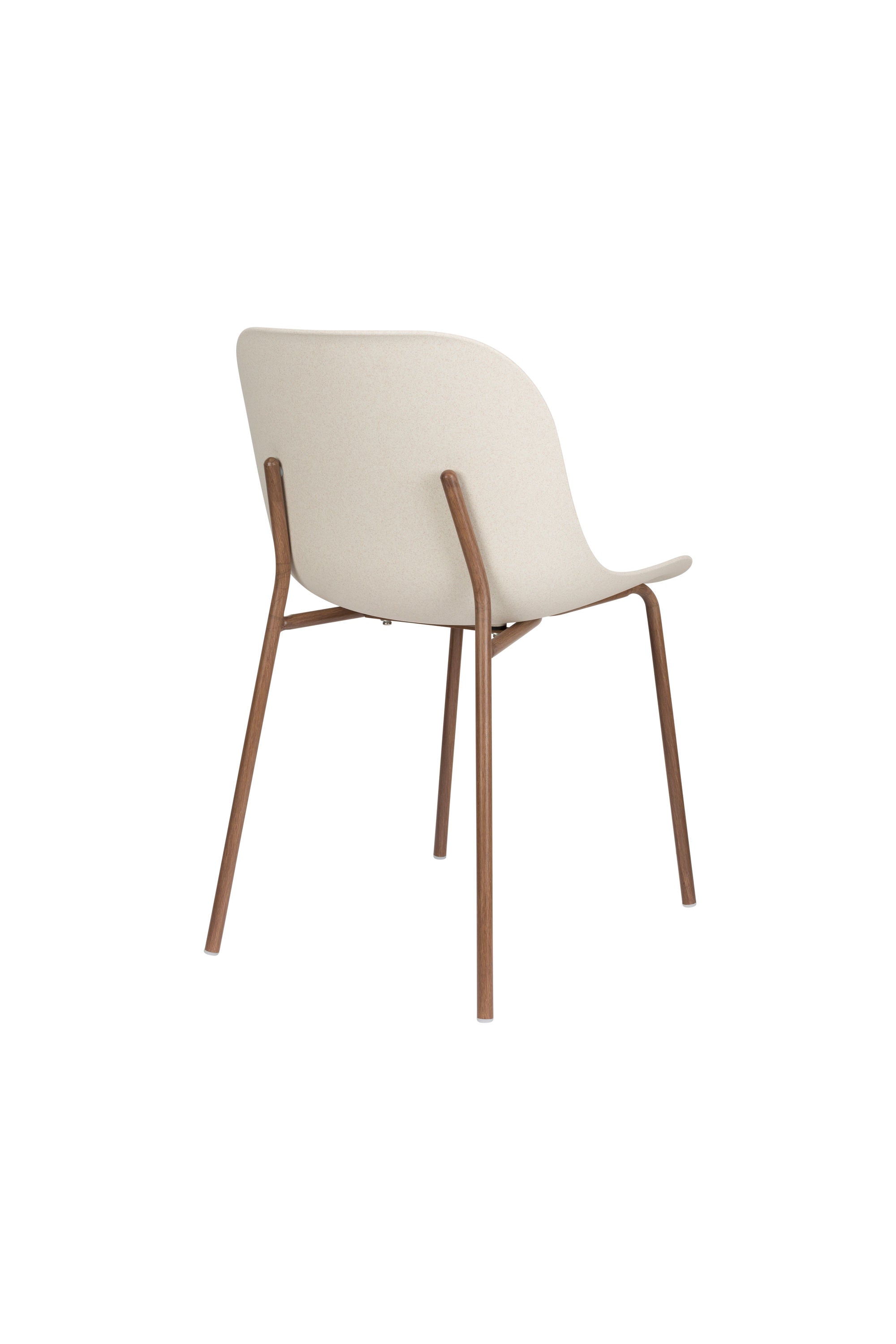 Set of 2 Wheat Cream & Wood Dining Chairs