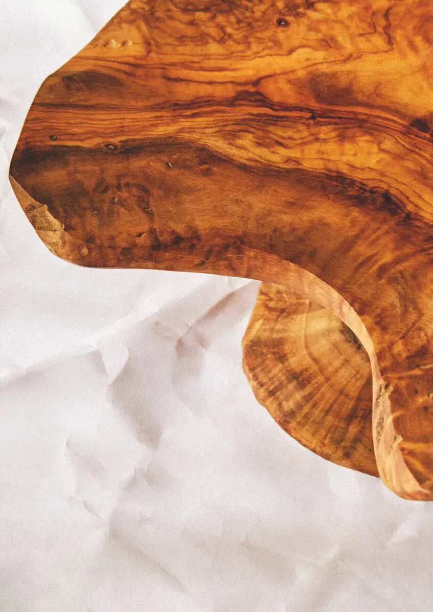 Rubin Natural Olive Wood Cake Stand