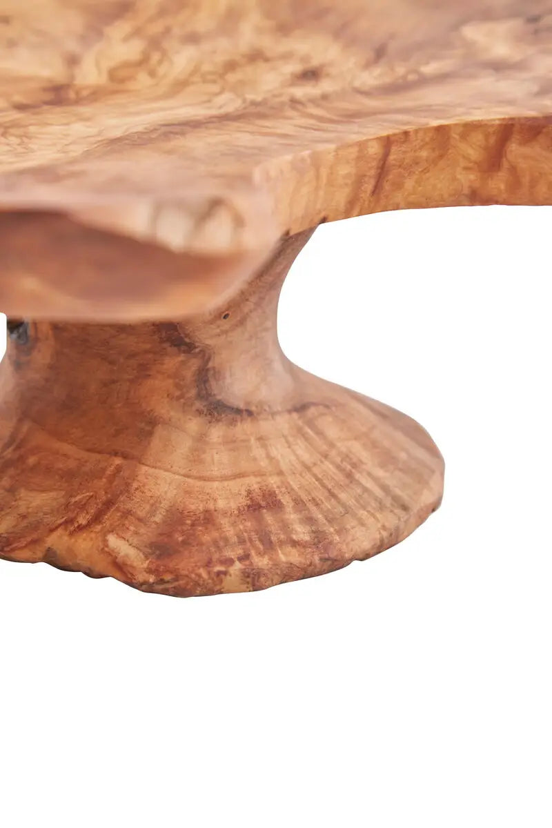 Rubin Natural Olive Wood Cake Stand