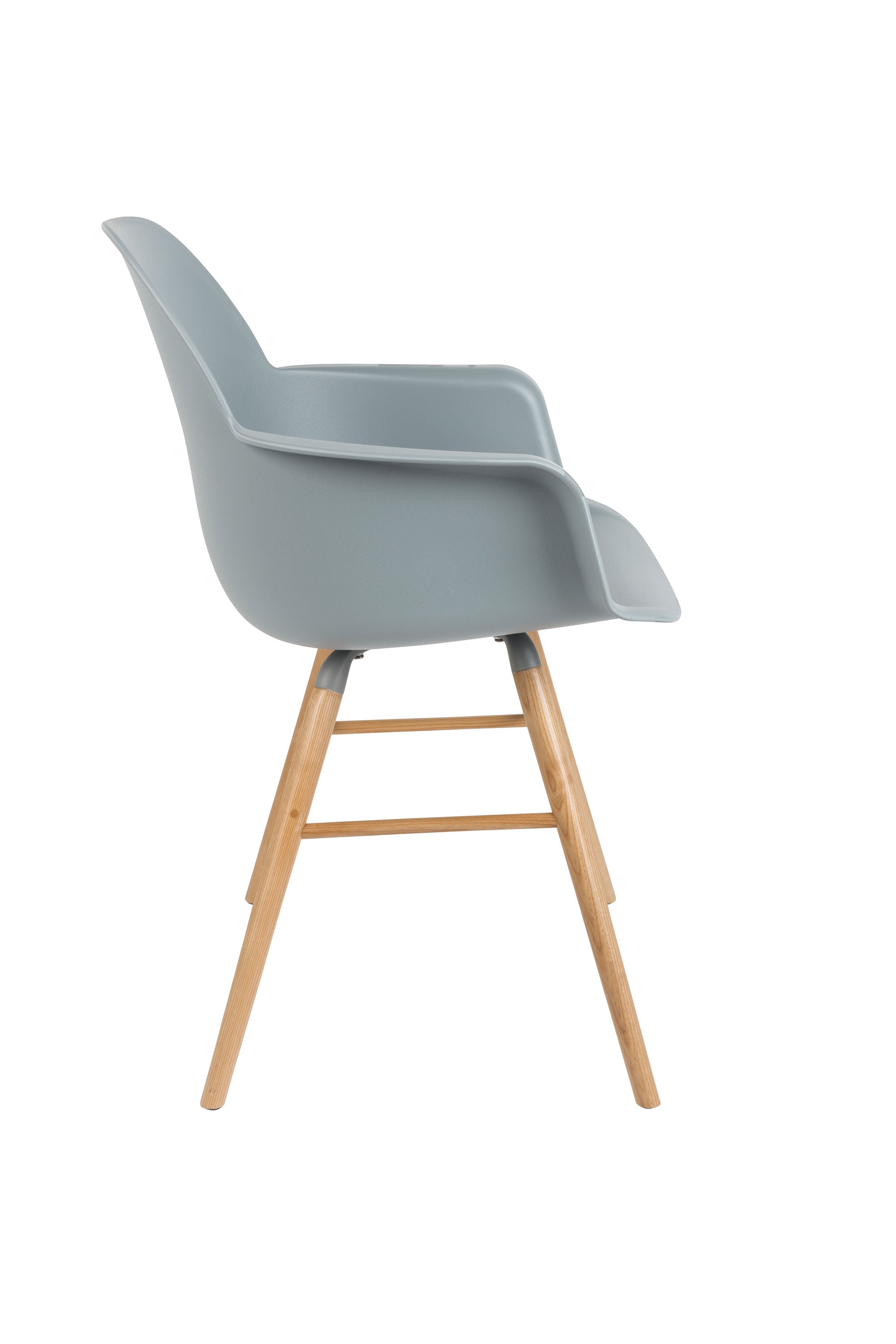 Zuiver Set of 2 Albert Kuip Light Grey Dining Chairs with Arms