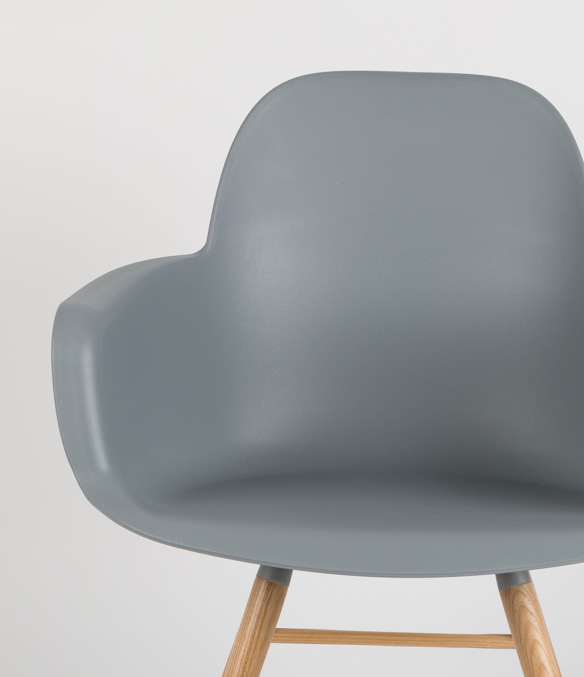 Zuiver Set of 2 Albert Kuip Light Grey Dining Chairs with Arms