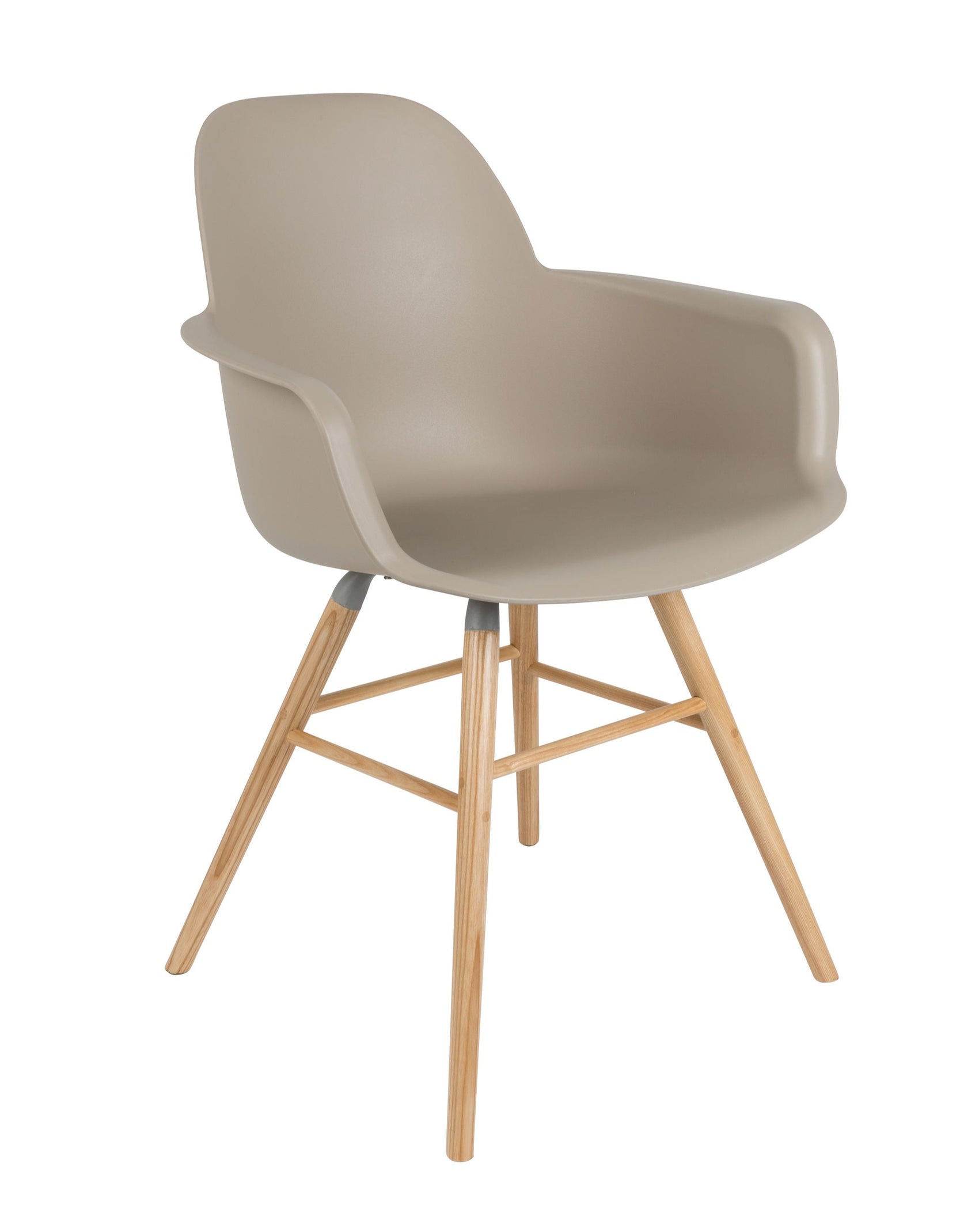 Zuiver Set of 2 Albert Kuip Taupe Dining Chairs with Arms